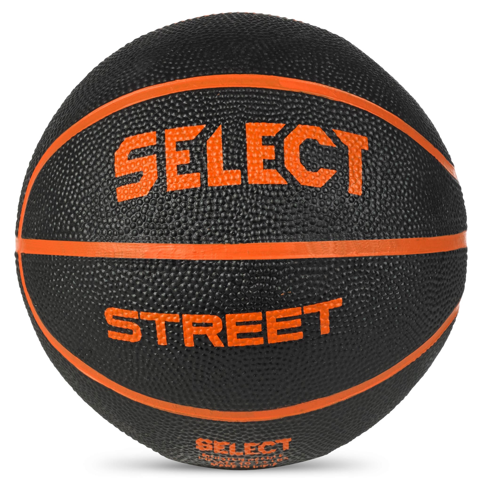 Basketball mini in black with orange details, extra angle. Other balls category.