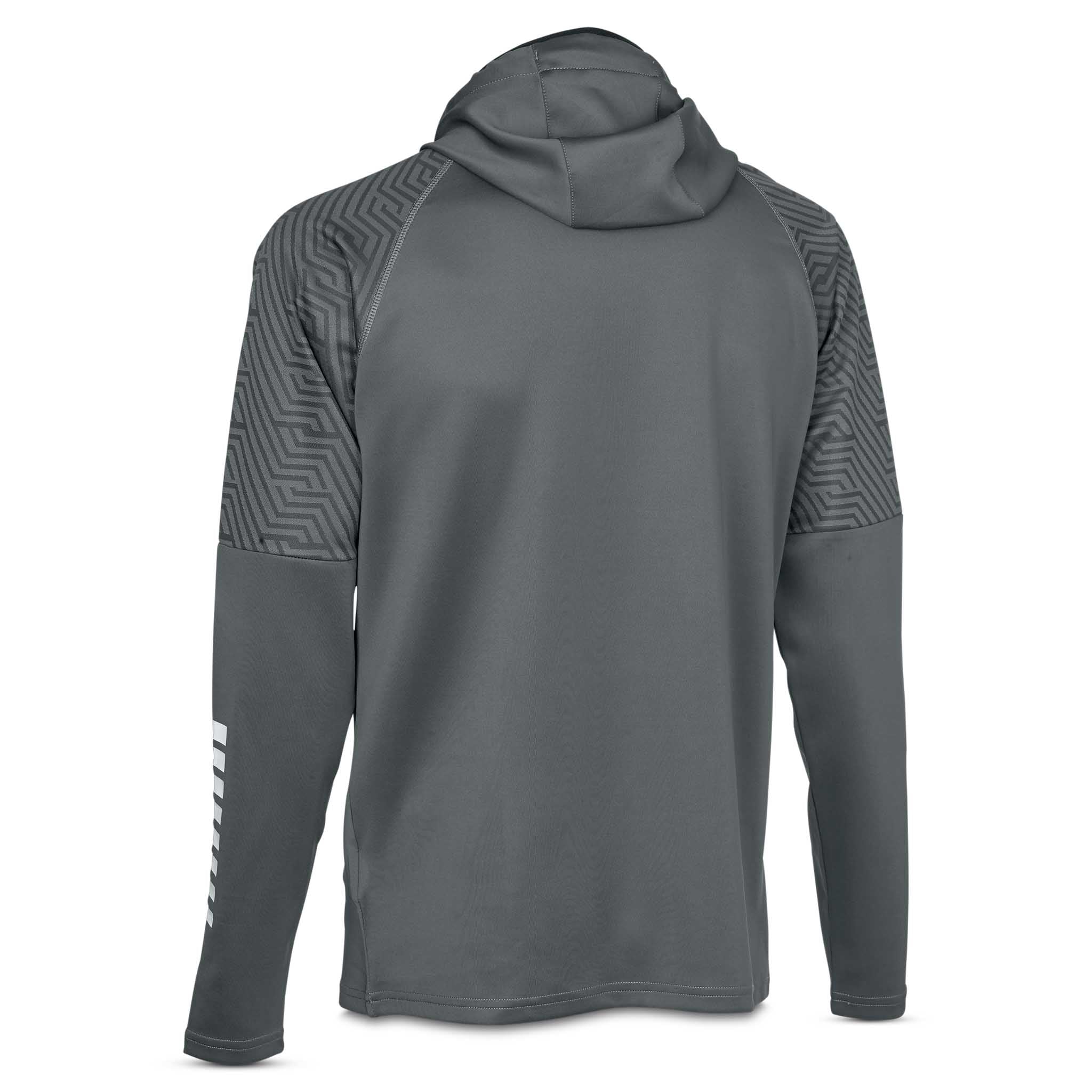 Grey and white Zip hoodie Monaco v24, Match & Training wear, shown from the back page.