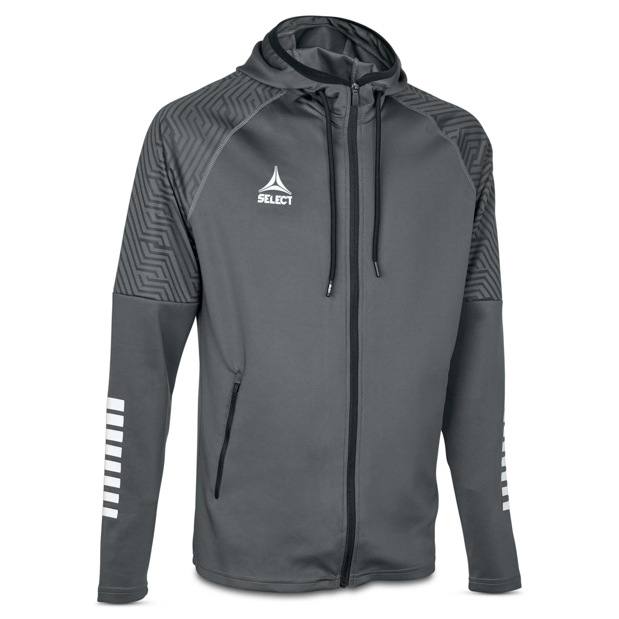 Monaco Zip hoodie #colour_grey/white