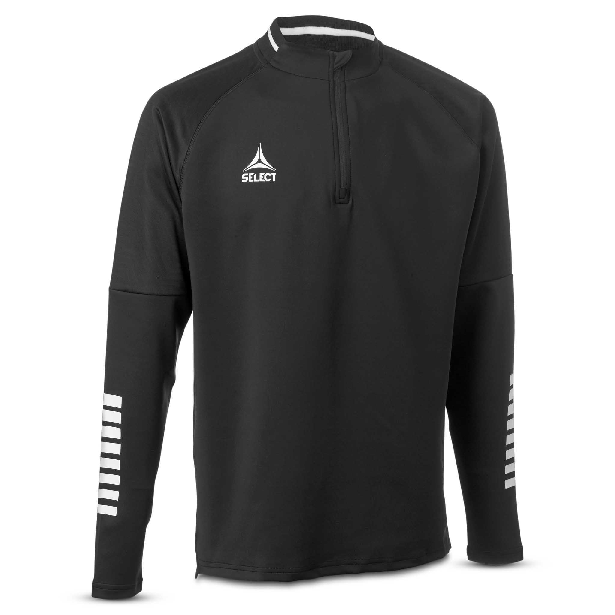Front view of black & white Training sweat 1/2 zip Monaco v24, Match & Training wear
