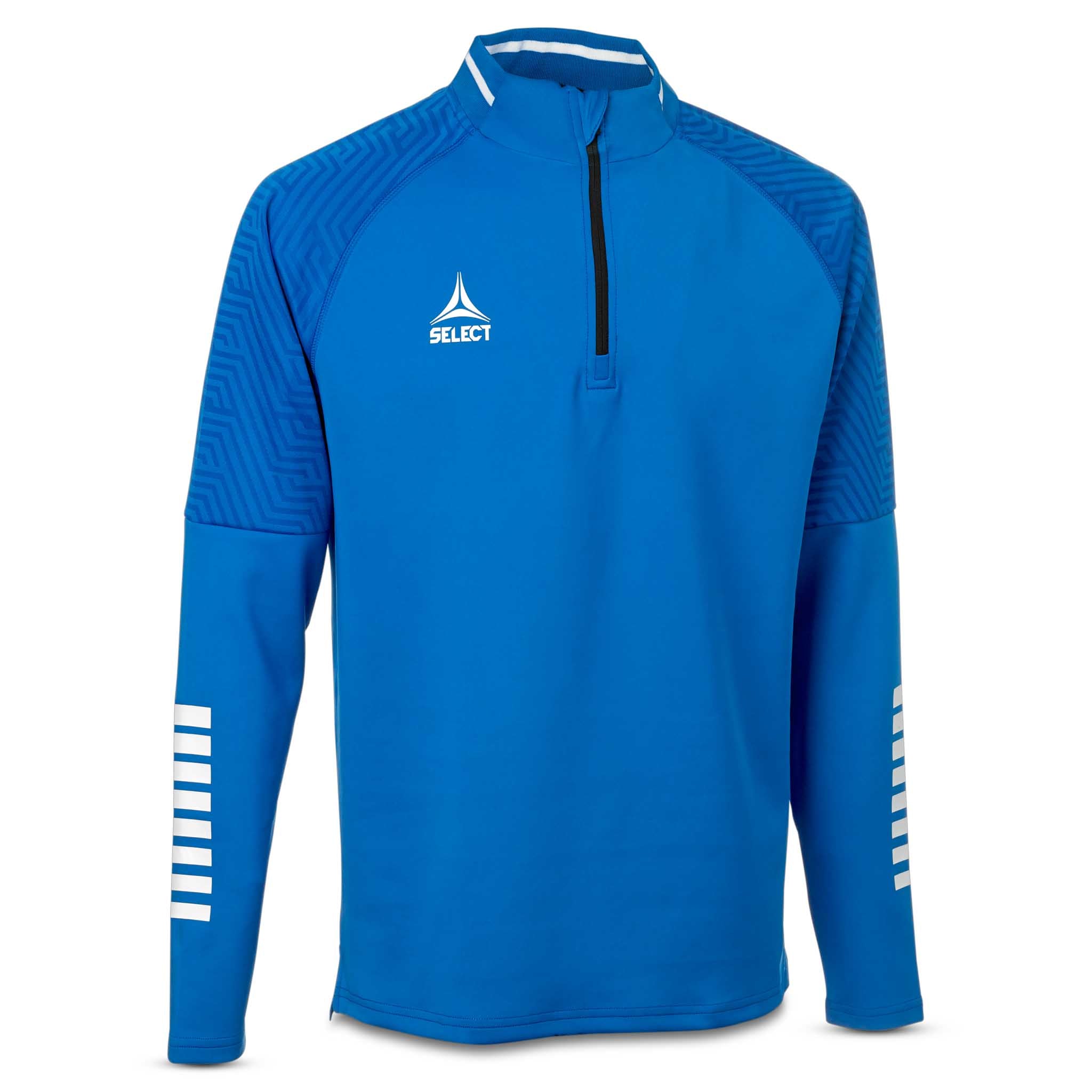 Blue and white Training sweat 1/2 zip Monaco v24, Match & Training wear, front page view