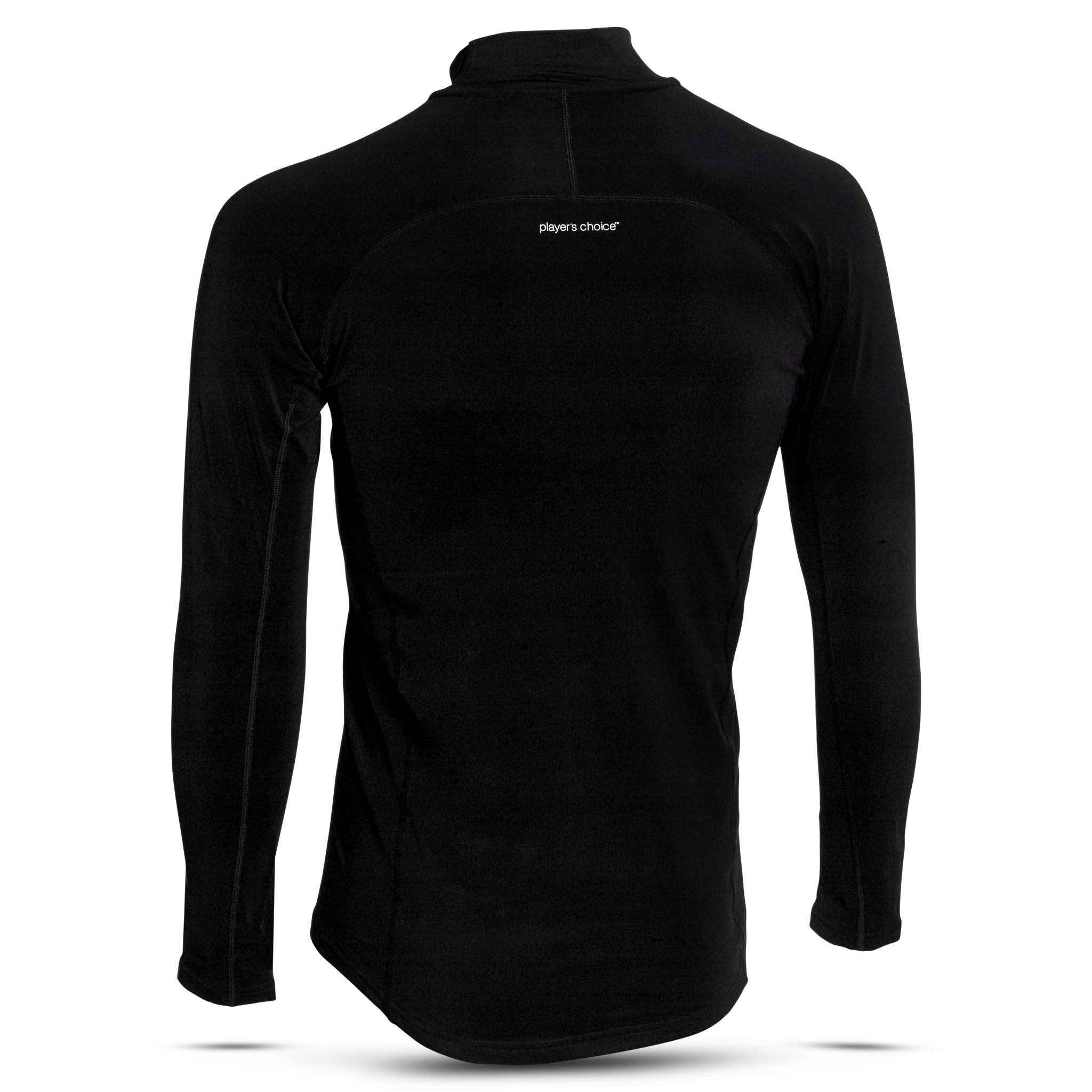 Black Shirt Winter L/S Baselayer, back page view of the long-sleeve baselayer top.