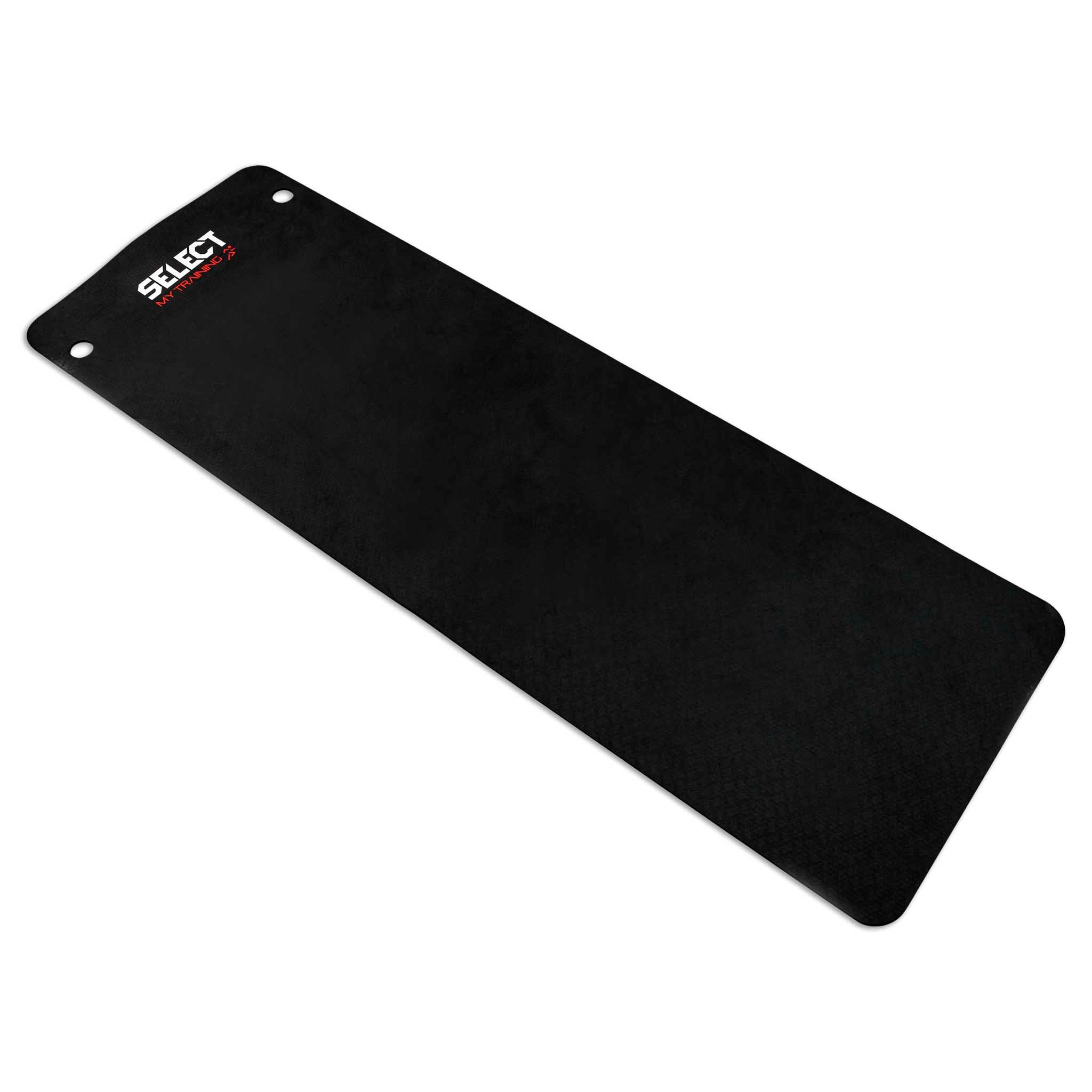 Front page of black Select Training mat with logo and eyelets
