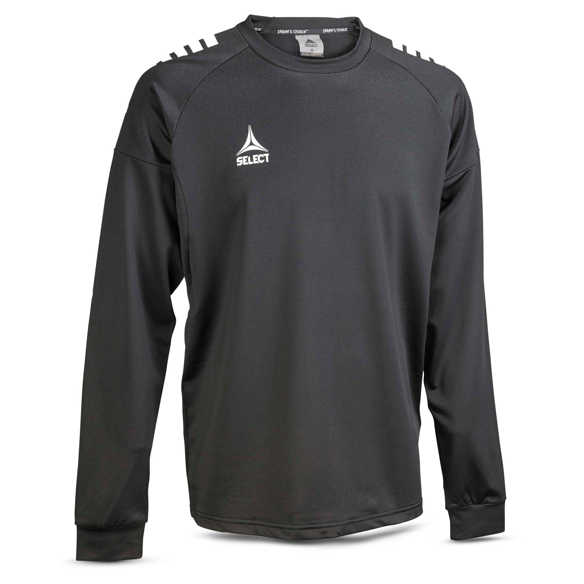 Front page of black & white Training sweat Spain v25, Match & Training wear with white logo