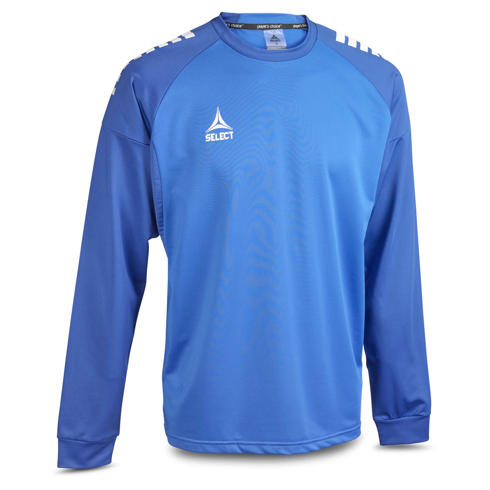 Front page of blue Training sweat Spain v25, Match & Training wear, with white Select logo