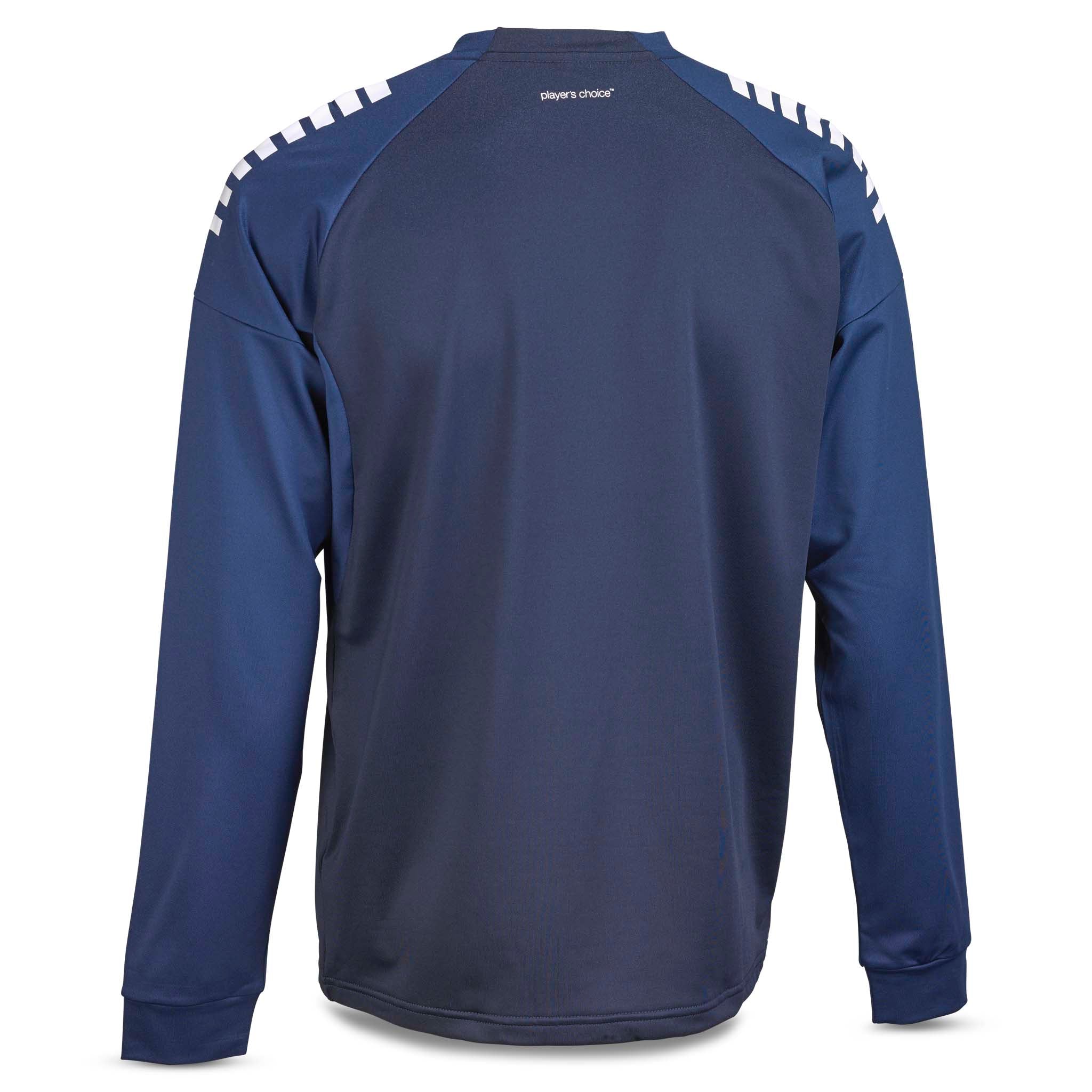 Training sweat Spain v25, Match & Training wear, navy with white shoulder detail, back page.