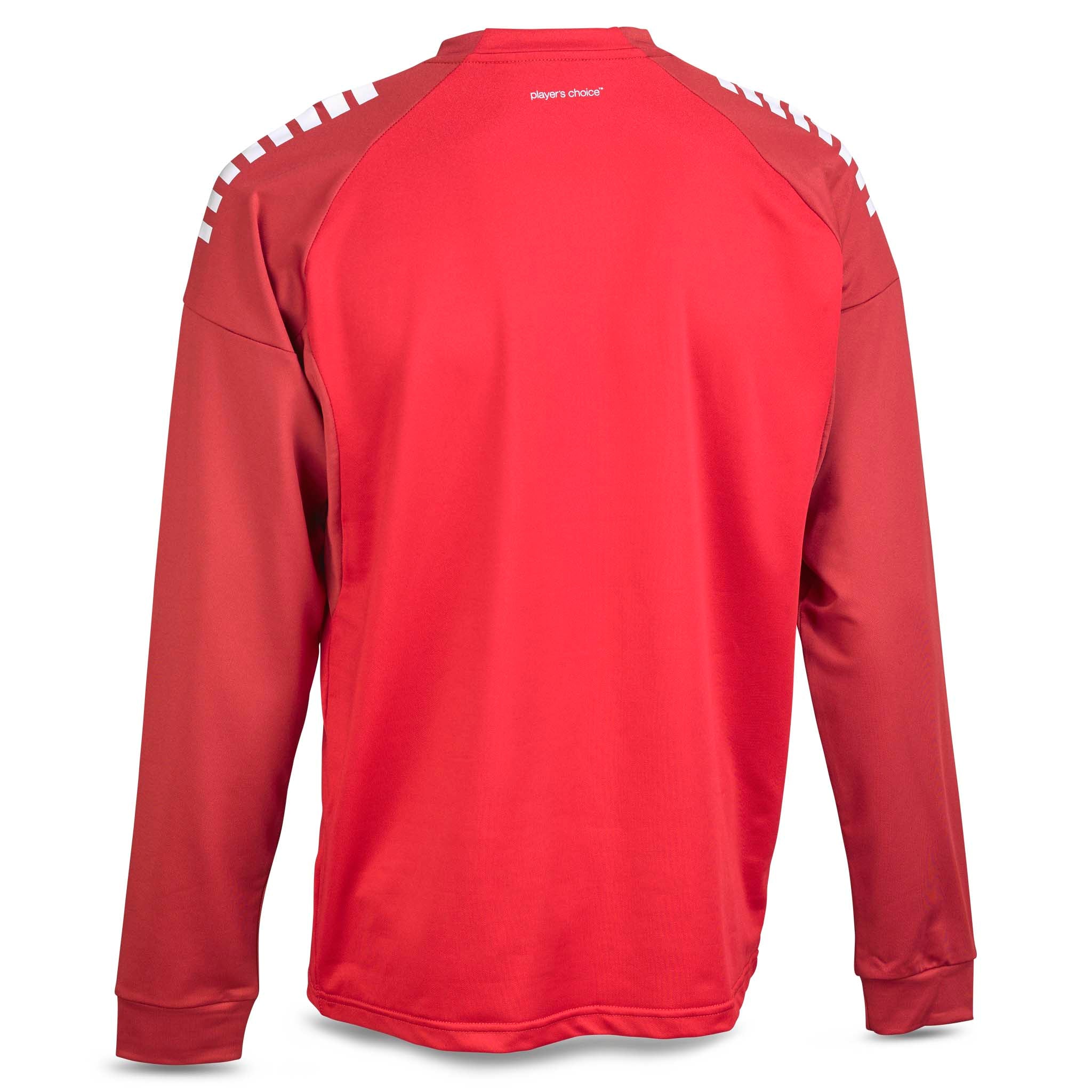 Back page of red-white Training sweat Spain v25, Match & Training wear, long-sleeve football top
