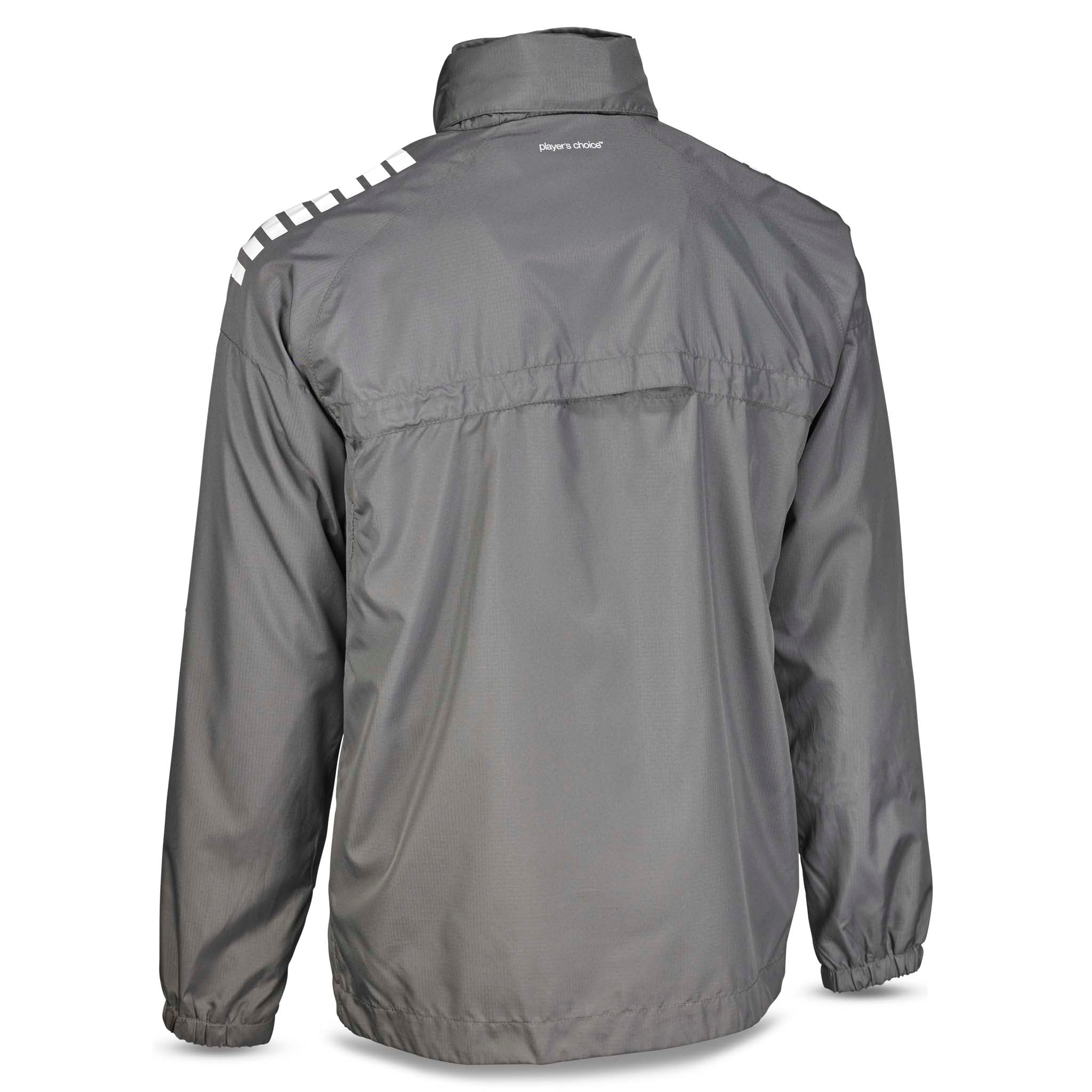 Back page of grey Training jacket Spain v25, Match & Training wear, with white shoulder detail.