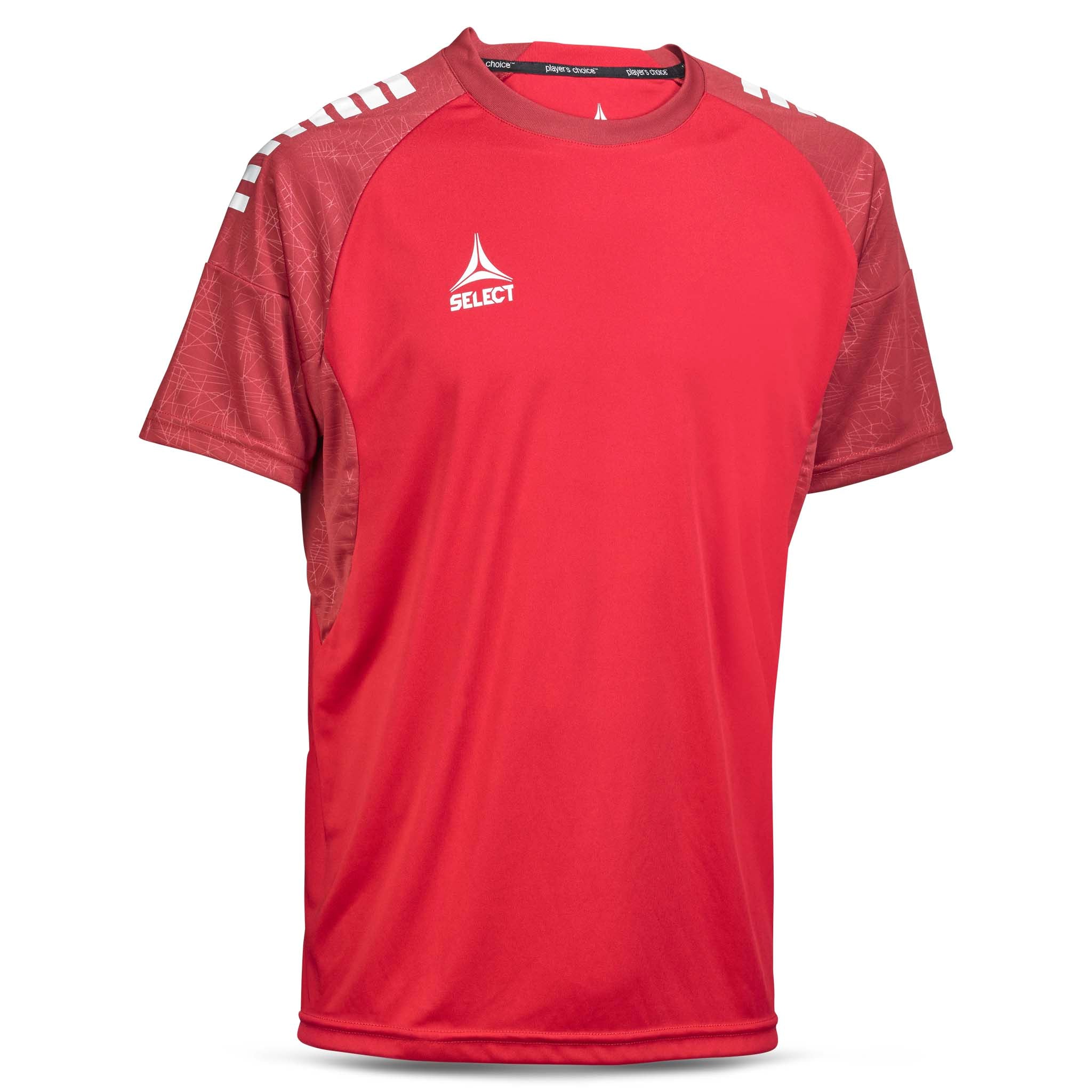 Player shirt S/S Spain v25, red with white logo, Match & Training wear, front page