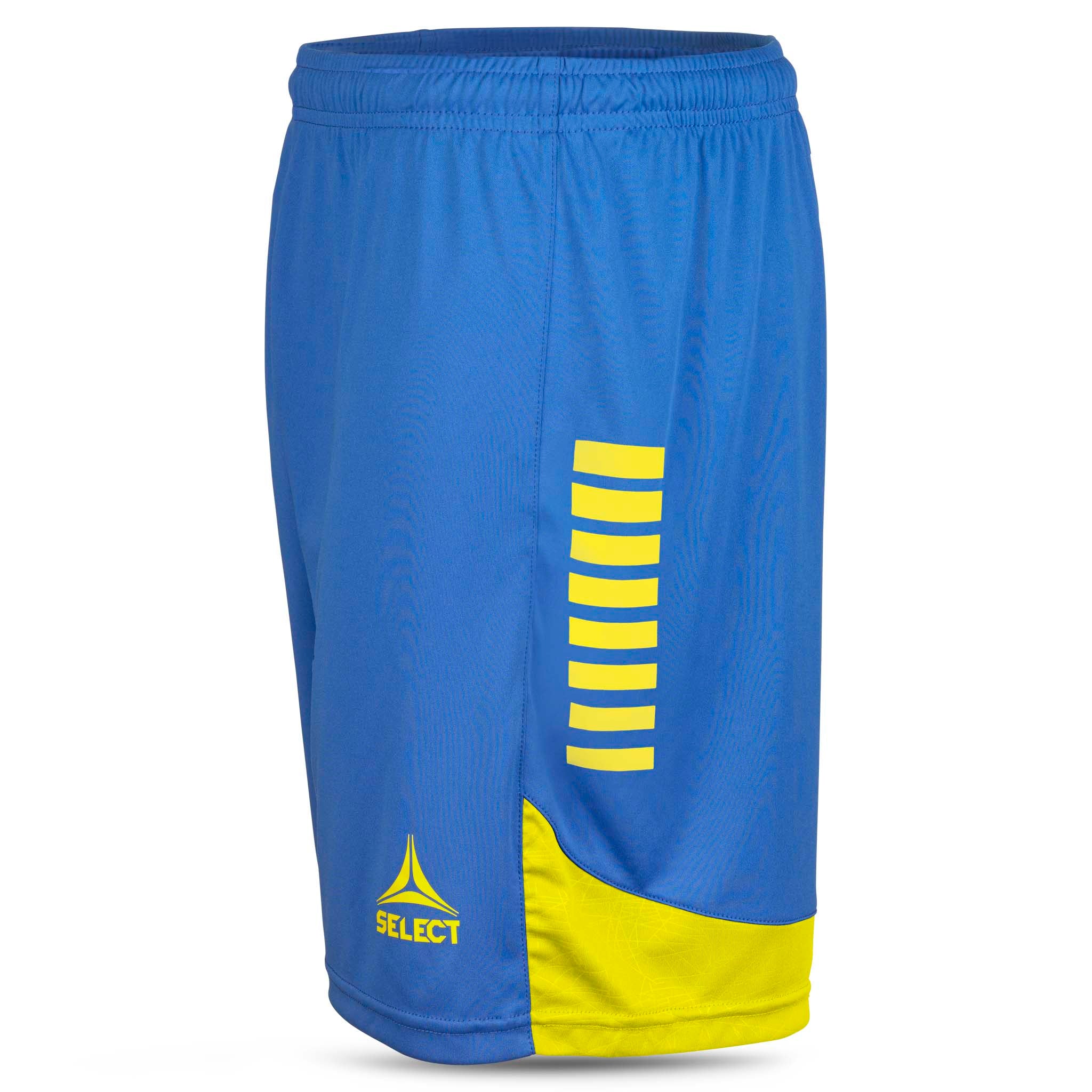 Blue and yellow Player shorts Spain v25, Match & Training wear, left-side view