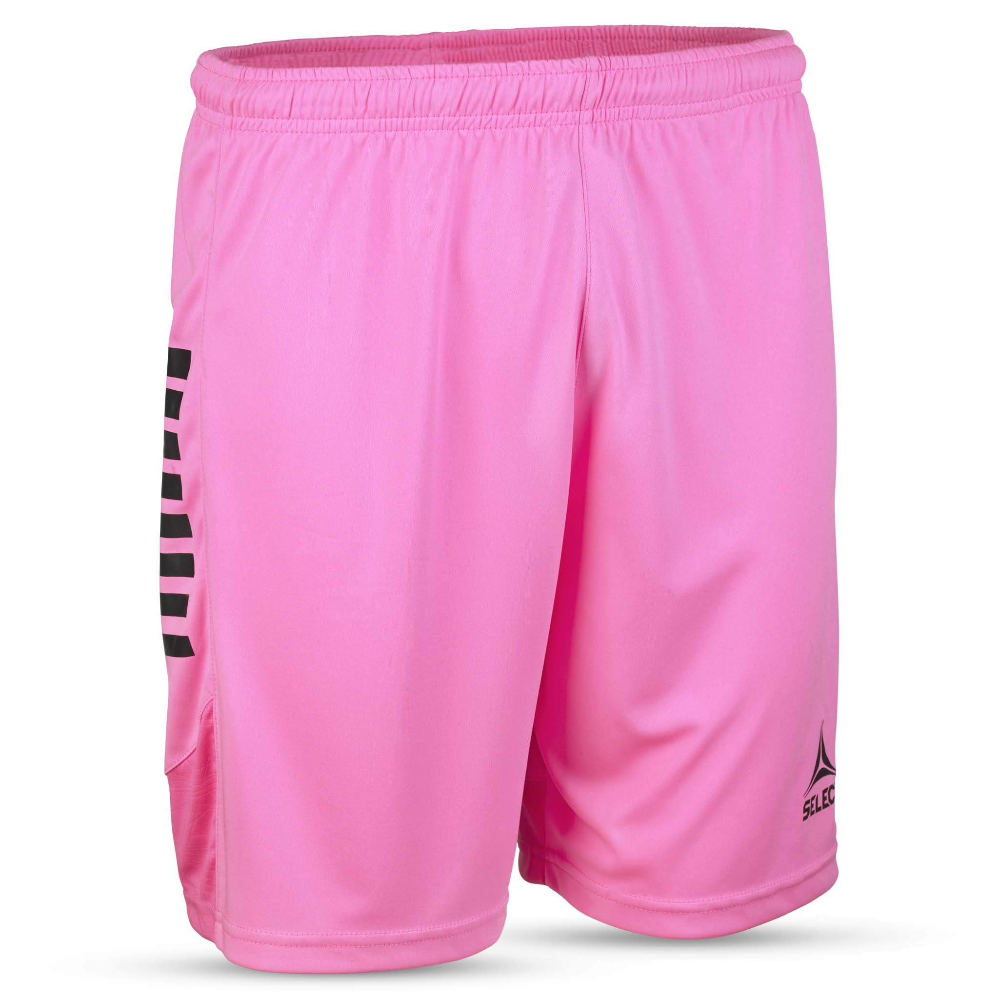 Pink Player shorts Spain v25, Match & Training wear, front view with black logo detail