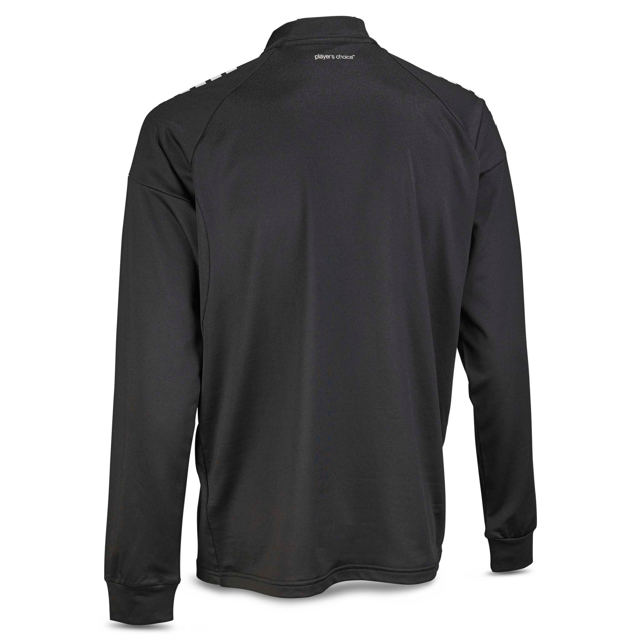 Back page of black Training sweat 1/2 zip Spain v25, football Match & Training wear