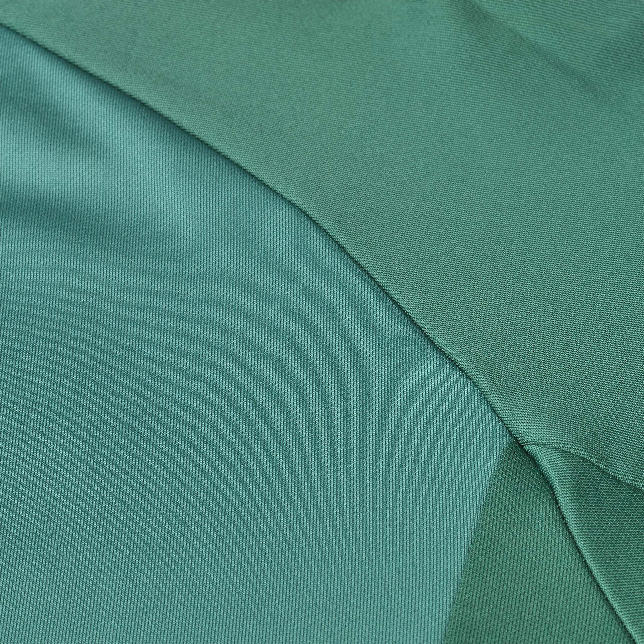 Closeup of green Training zip jacket Spain v25, Match & Training wear, showing smooth fabric and seam detail