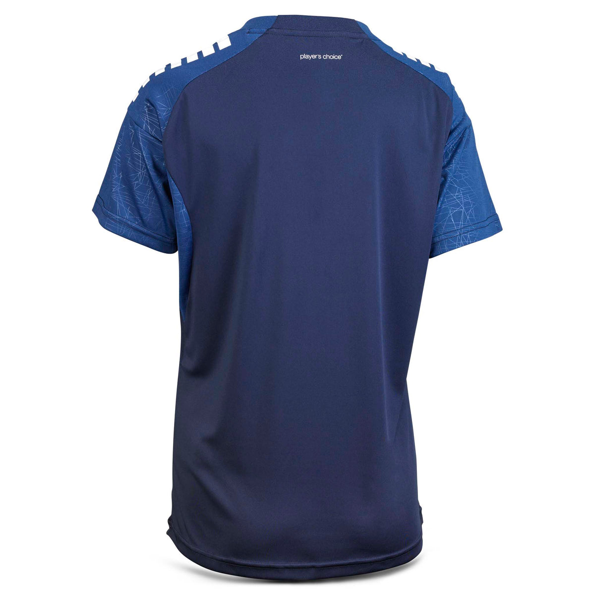 Player shirt S/S Spain woman v25, navy with blue patterned sleeves, Match & Training wear, back page