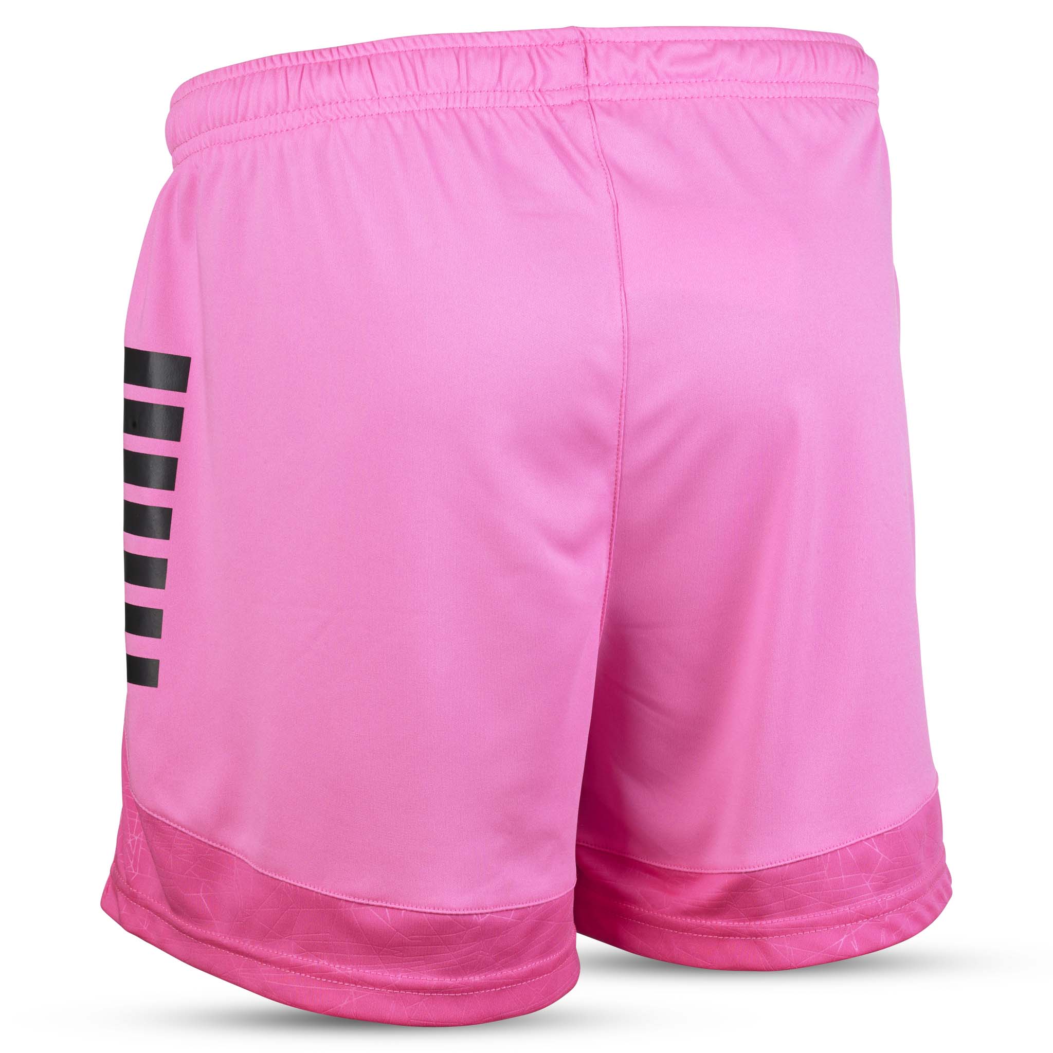 Player shorts Spain woman v25, pink with black stripes, Match & Training wear, back page view