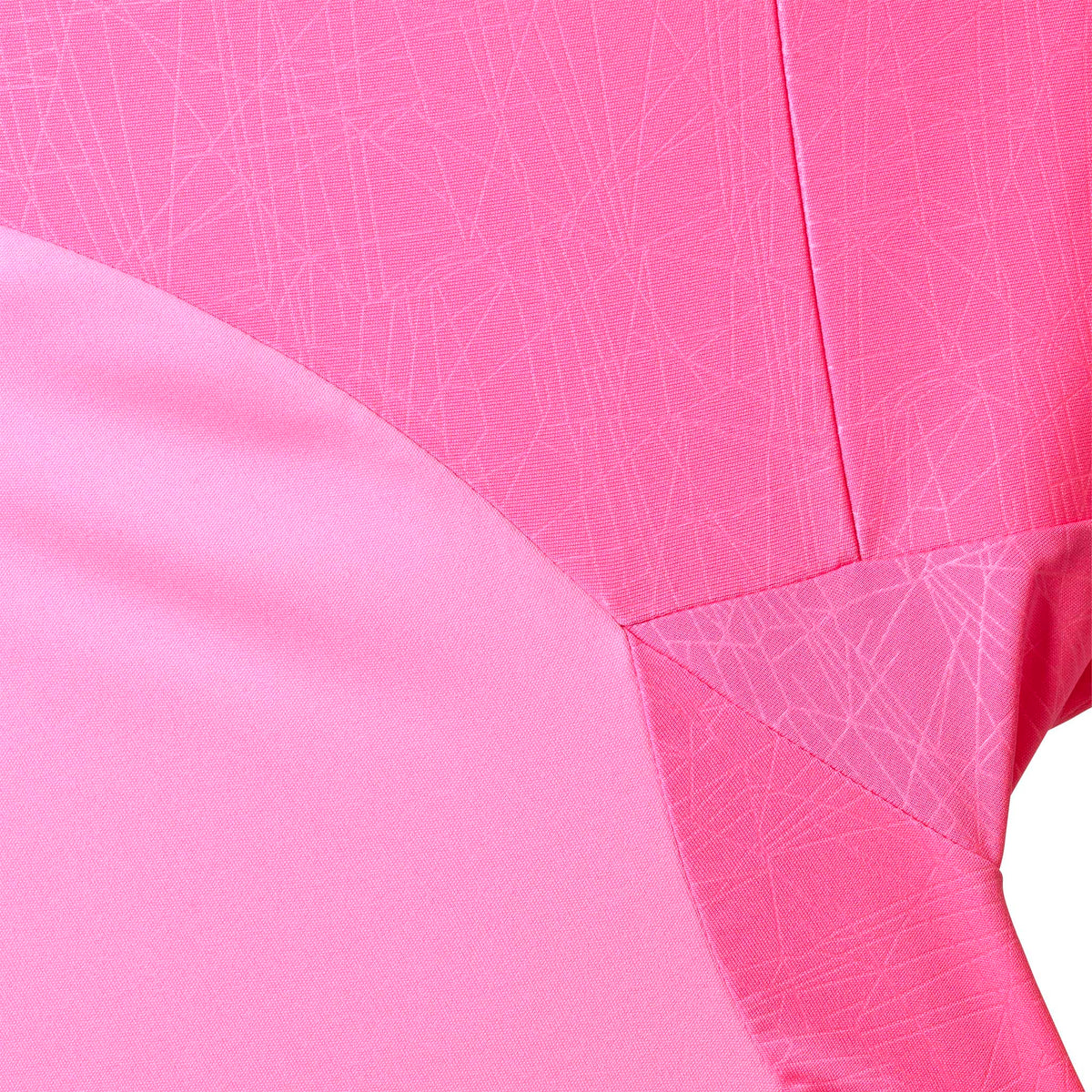 Closeup of Player shirt S/S Spain woman v25, Match & Training wear, in pink with subtle line pattern detail