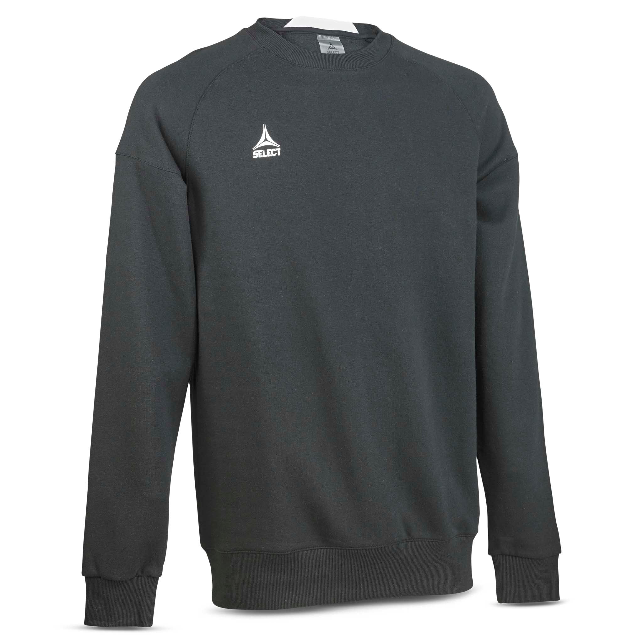 Black Sweat Oxford v25 leisure wear, front page view with white logo.