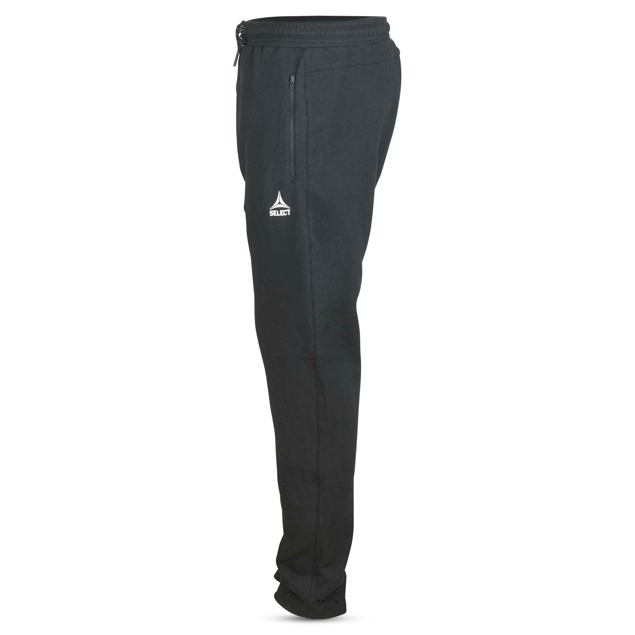 Black Sweat pants Oxford v25 leisure wear, left-side view with white logo.