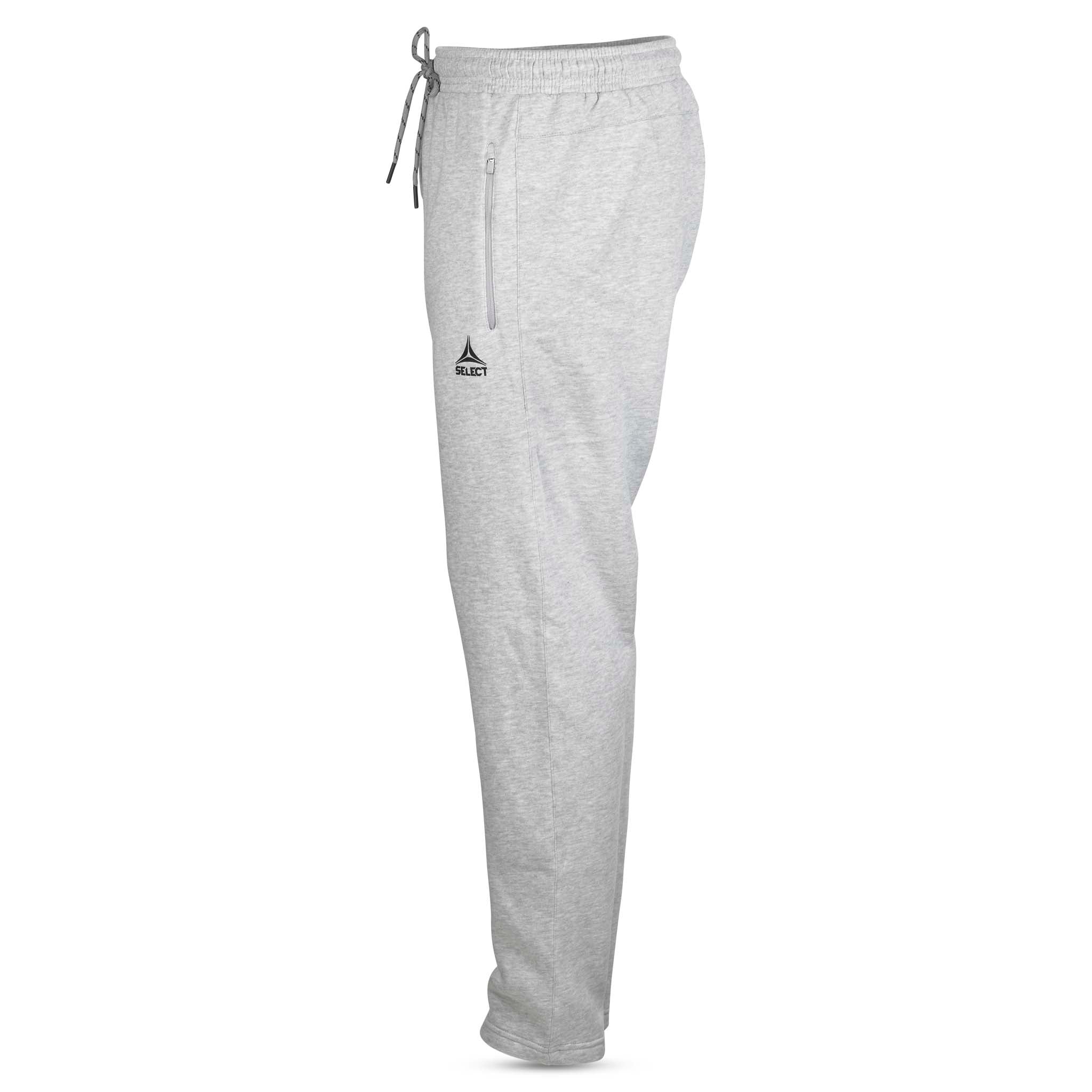 Grey Sweat pants Oxford v25 leisure wear, left-side view with drawstring and logo.