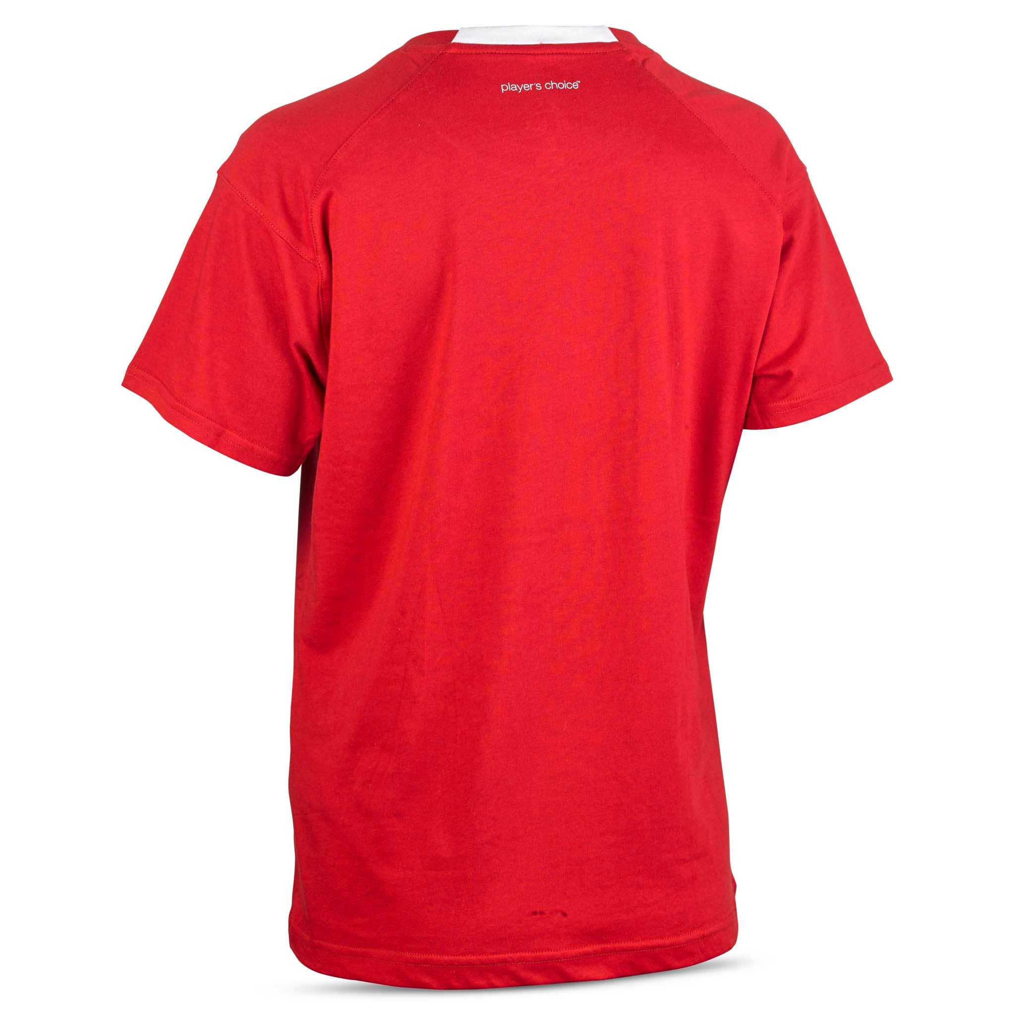 Red T-Shirt Oxford woman v25, leisure wear, back page view.