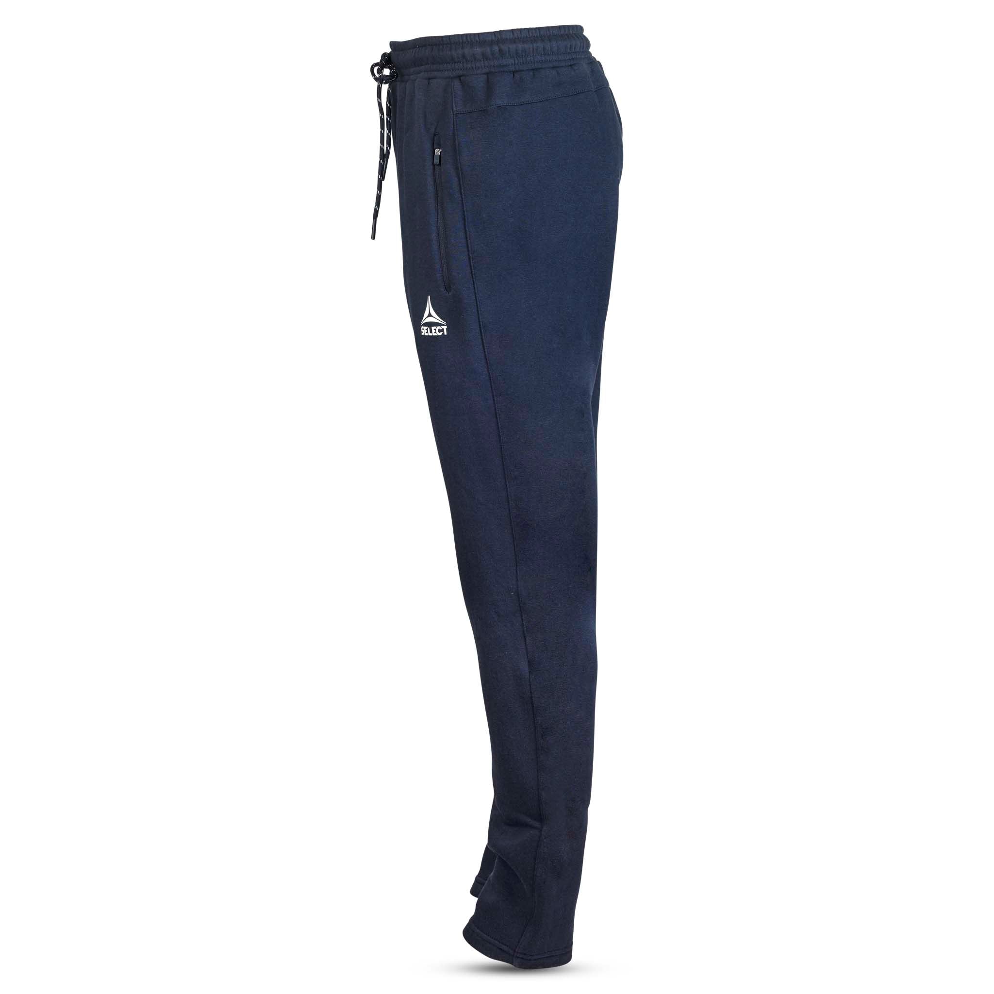Navy blue Sweat pants Oxford women v25, leisure wear, left-side view with drawstring and white logo.