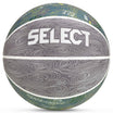 Basketball v26 forside, Andre bolde. Grå bold med hvidt SELECT-logo og grønblå hvirvelmønstre.