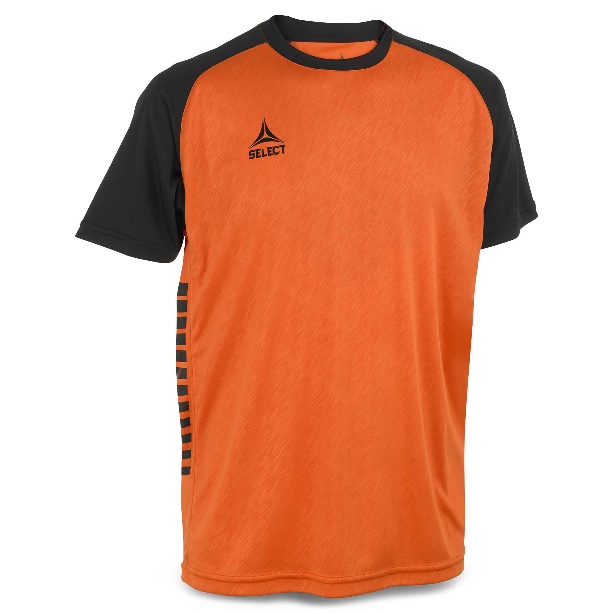 Forside af orange og sort Player shirt S/S Pisa X, Match & Training wear fodboldtrøje