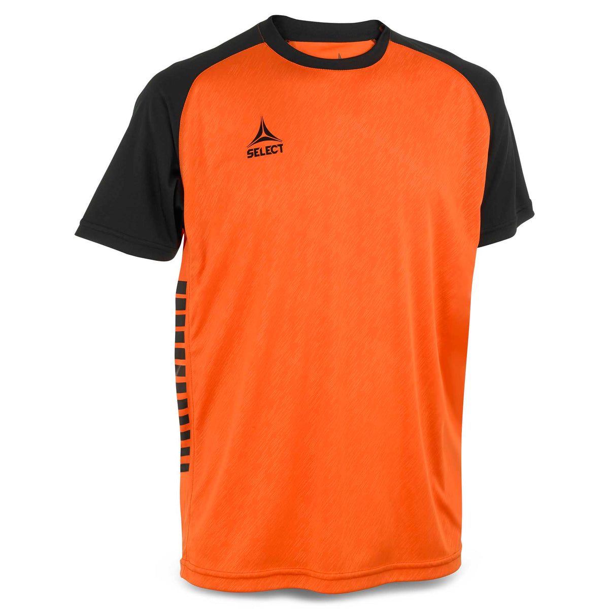 Forside af orange og sort Player shirt S/S Pisa X, Match & Training wear fodboldtrøje