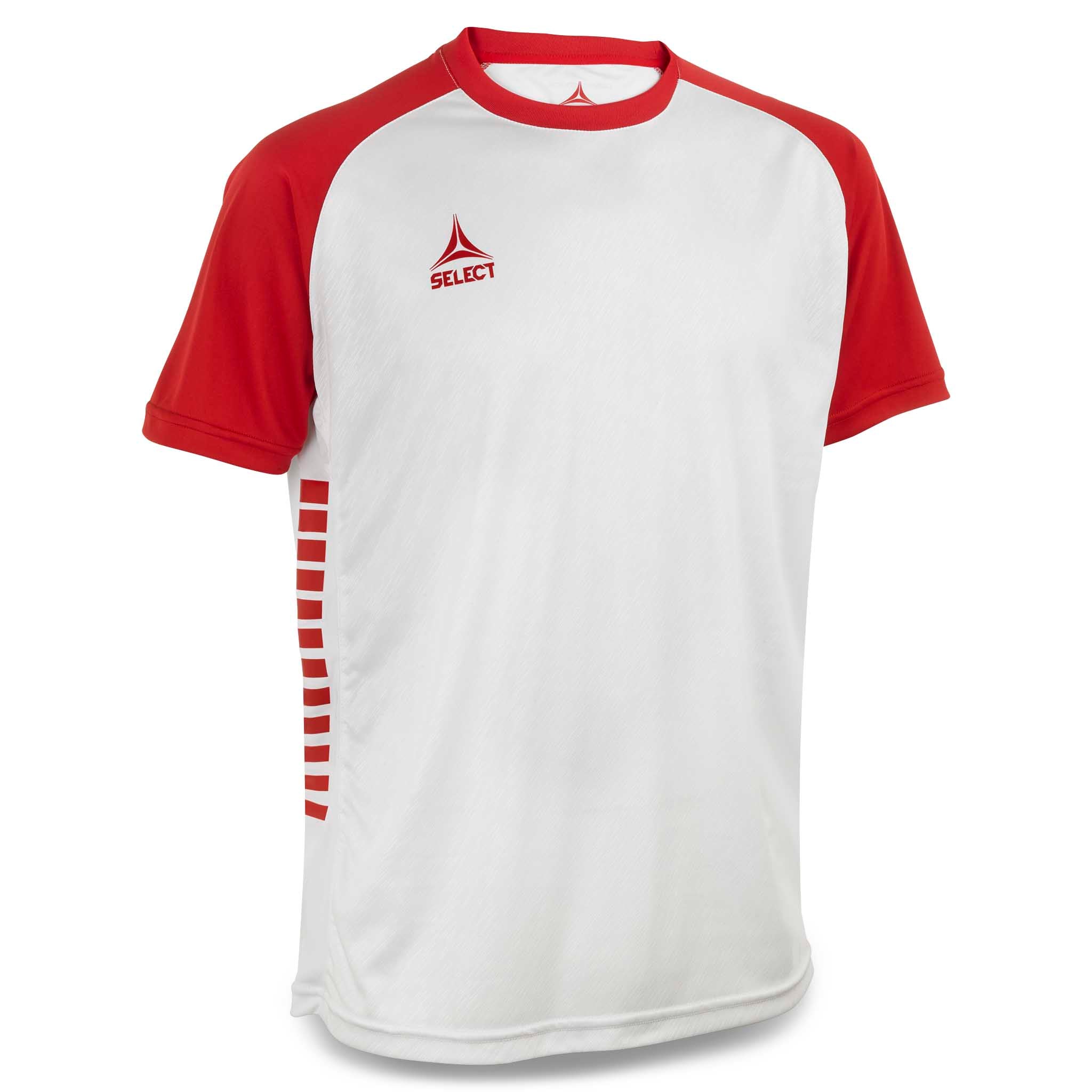 Forfra af hvid og rød Player shirt S/S Pisa X, Match & Training fodboldtøj