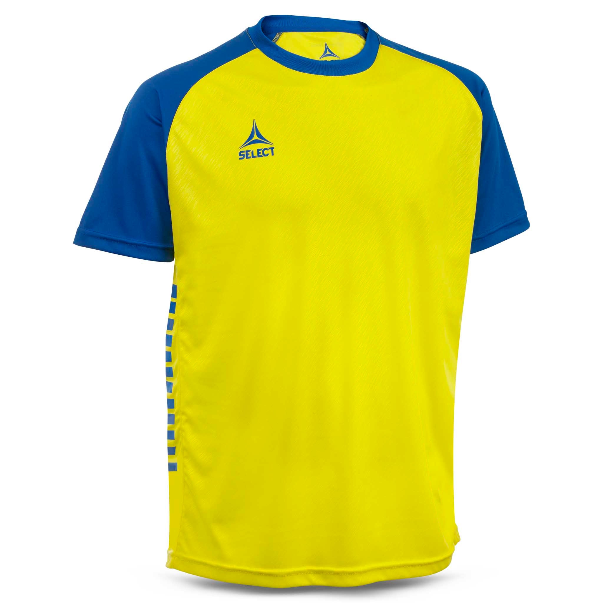 Gul og blå Player shirt S/S Pisa X, fodbold Match & Training wear, forside