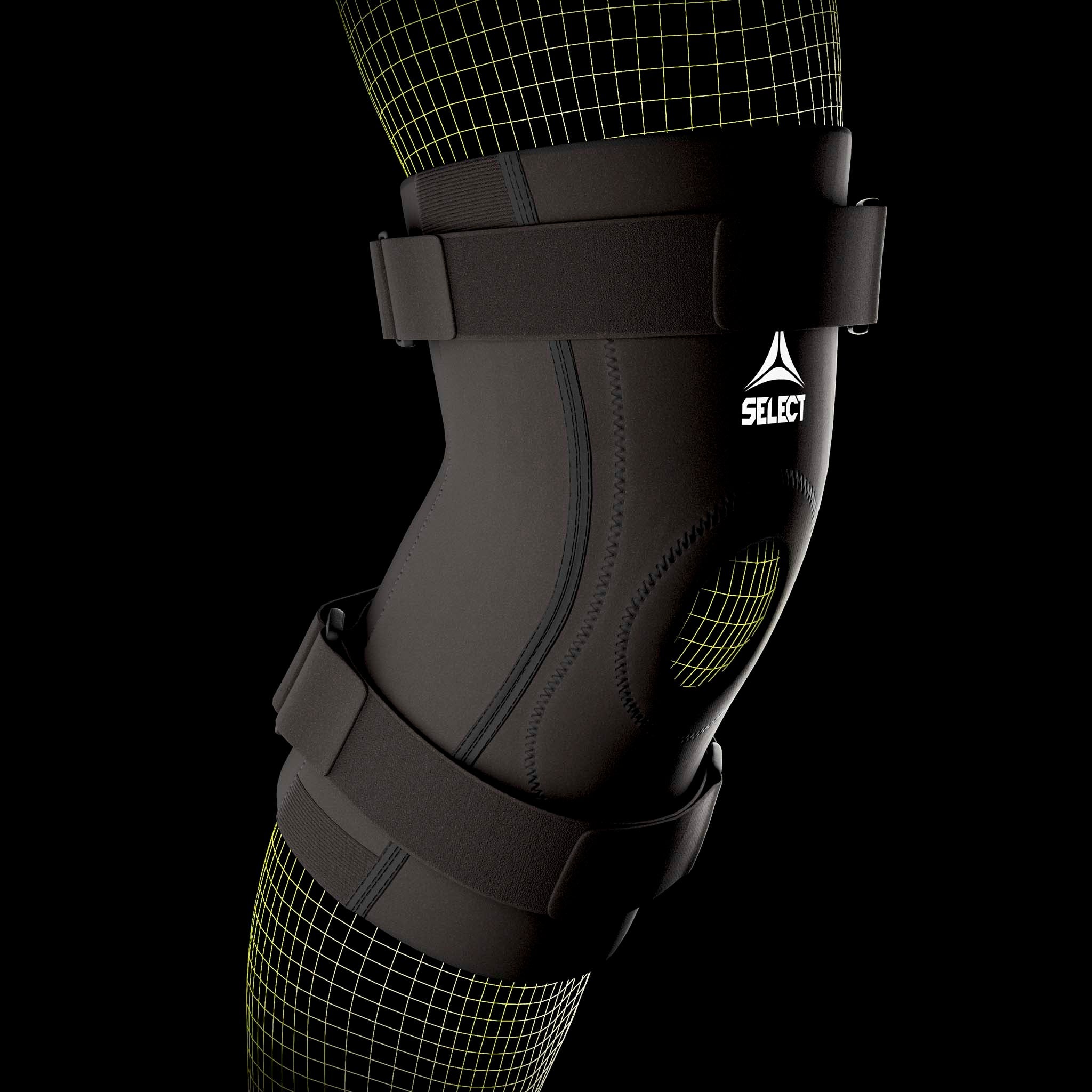 Knee Support Splints - knæbind med skinne #farve_ #farve_sort/grøn #farve_sort/grøn