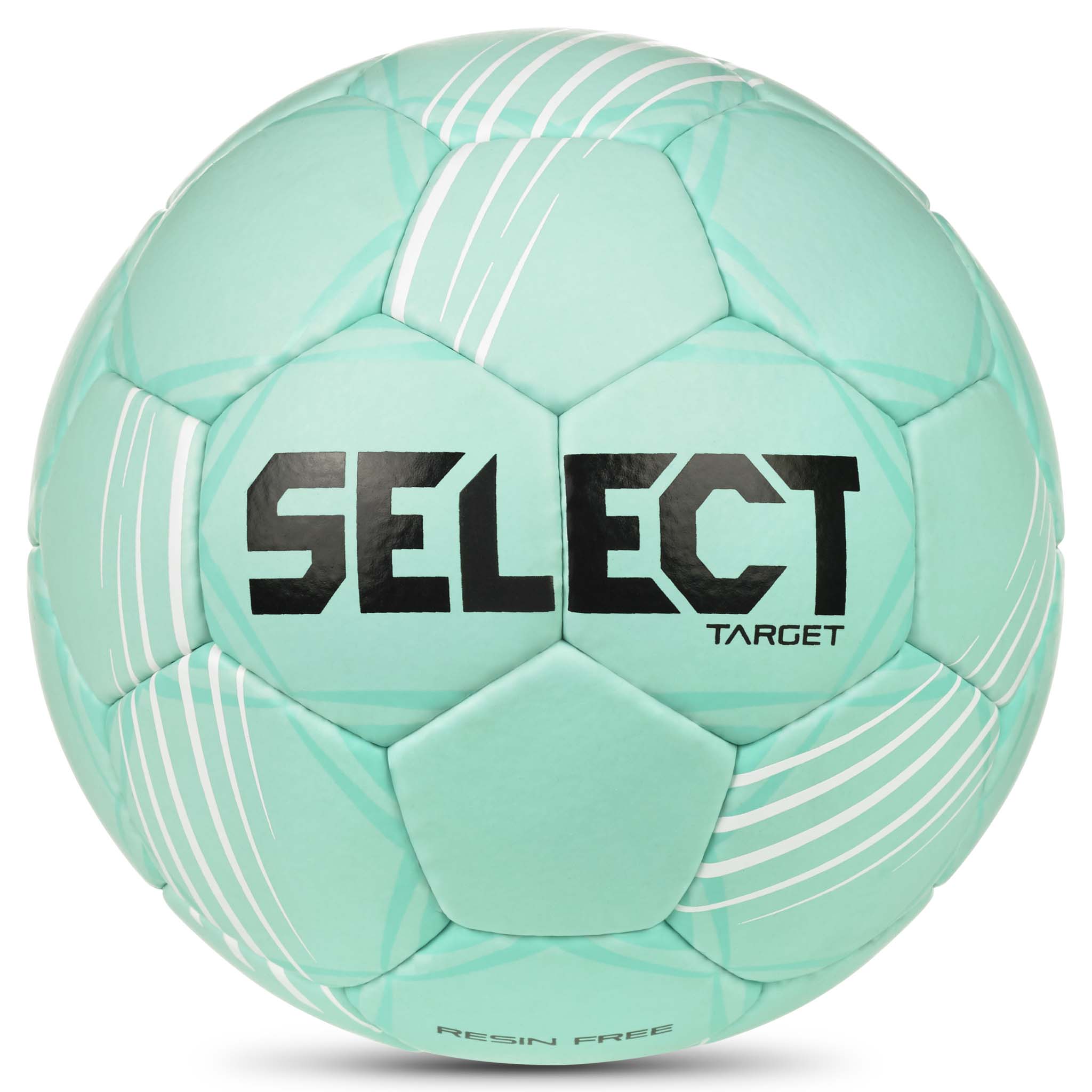 Front page of Target v26 handball in mint green with white and black Select branding.