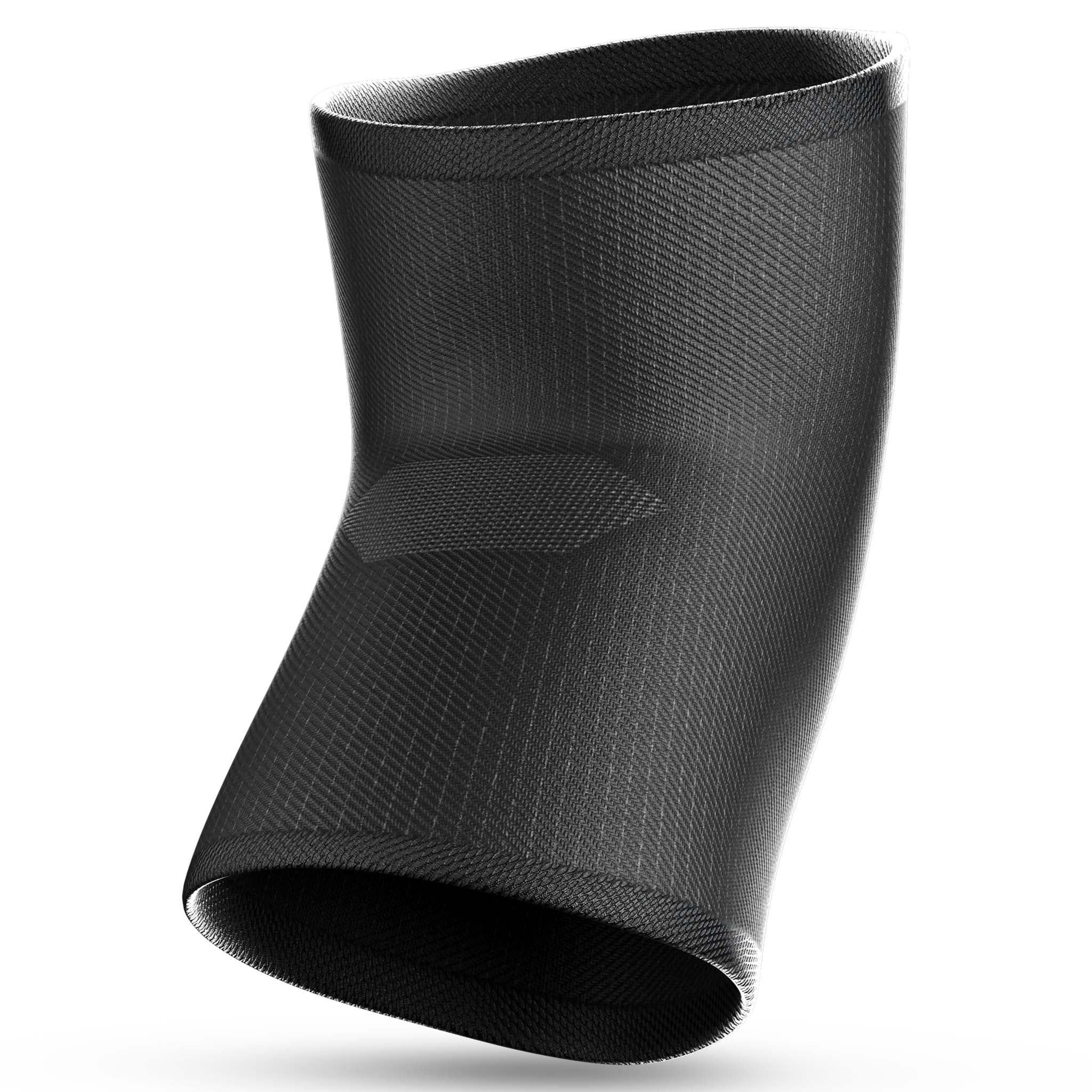 Black elastic Knee support, sports support, back page view