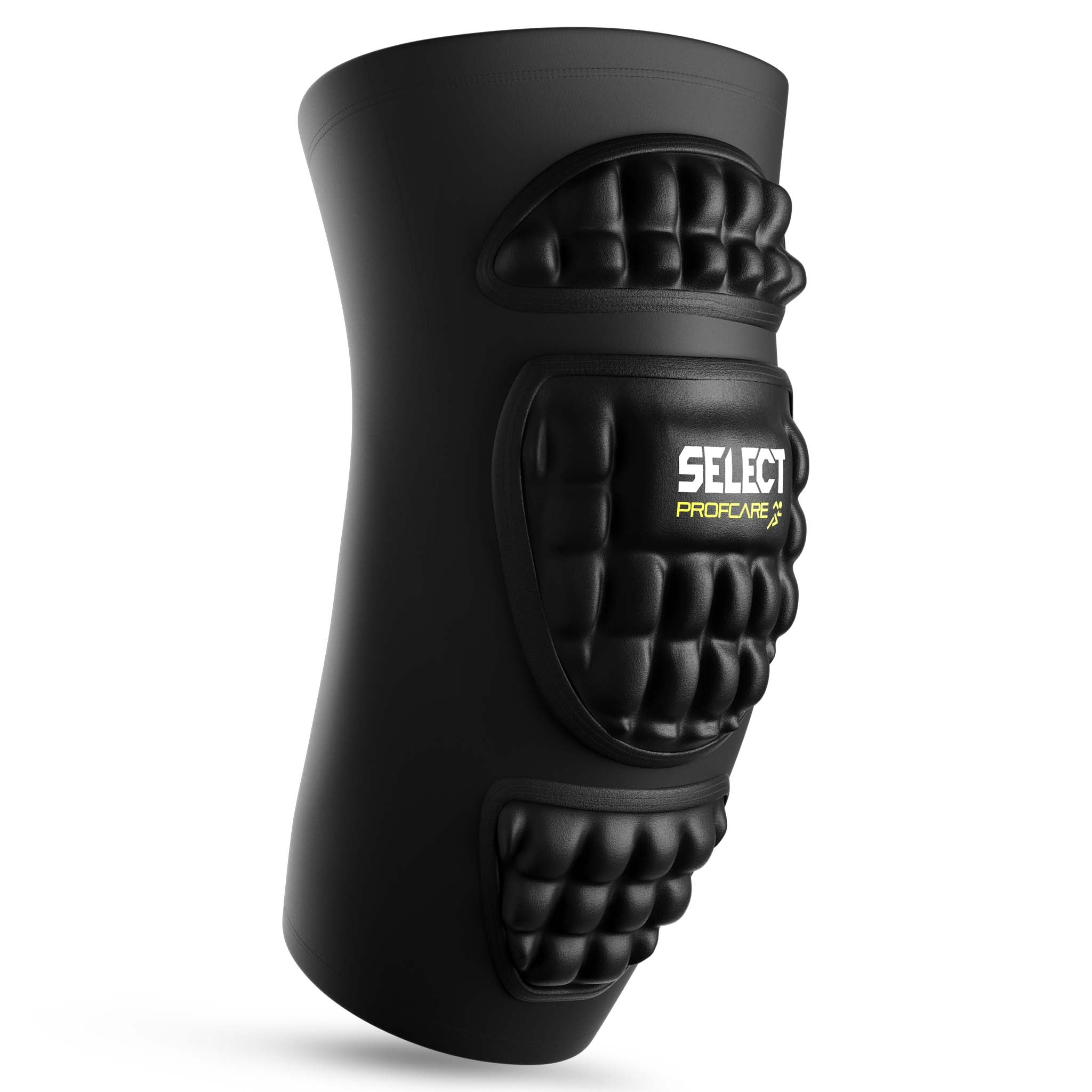 Front page of black Compression elbow support 6650, a sports support with padded protection.