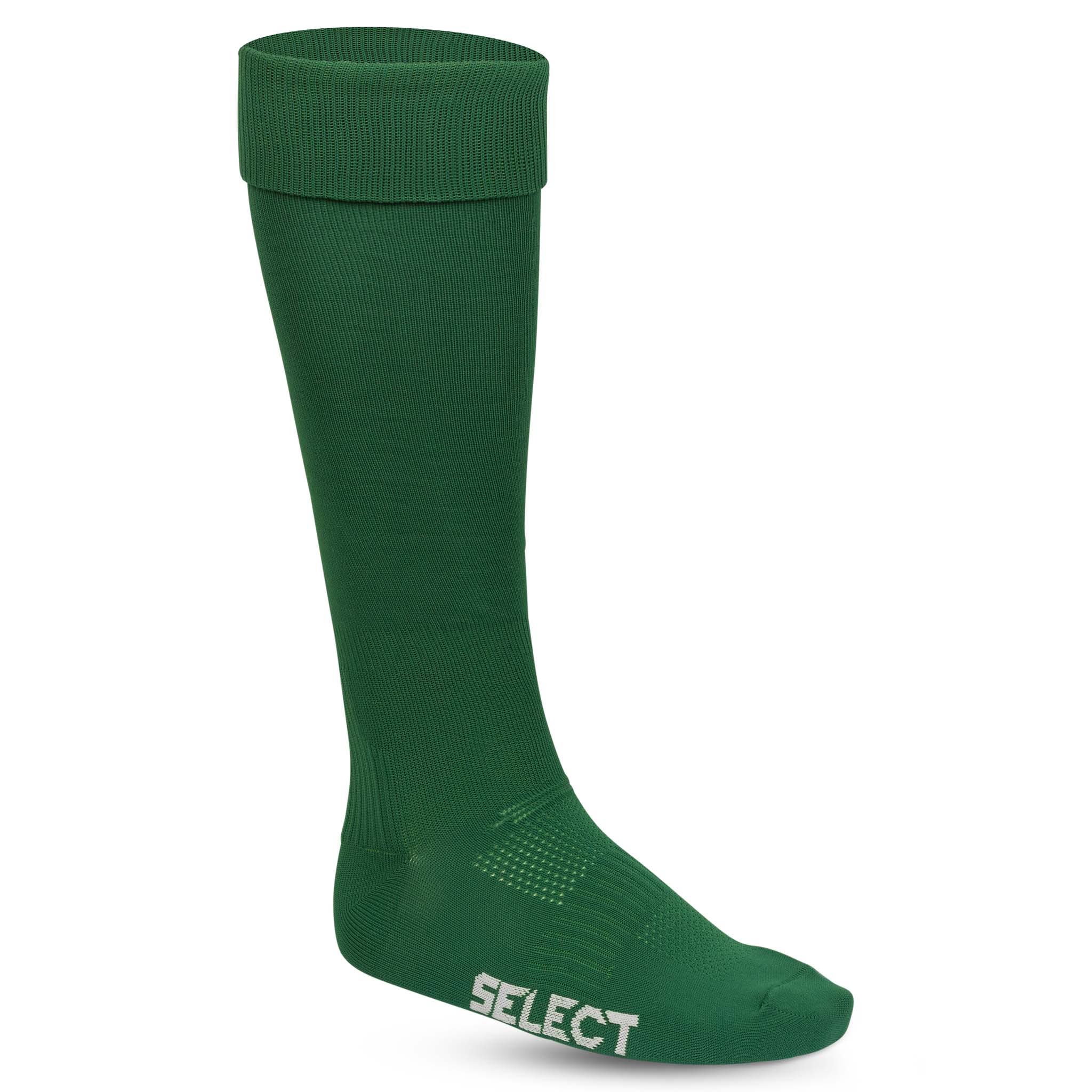 Front view of green Football socks Club v22 with white logo, Accessories category.