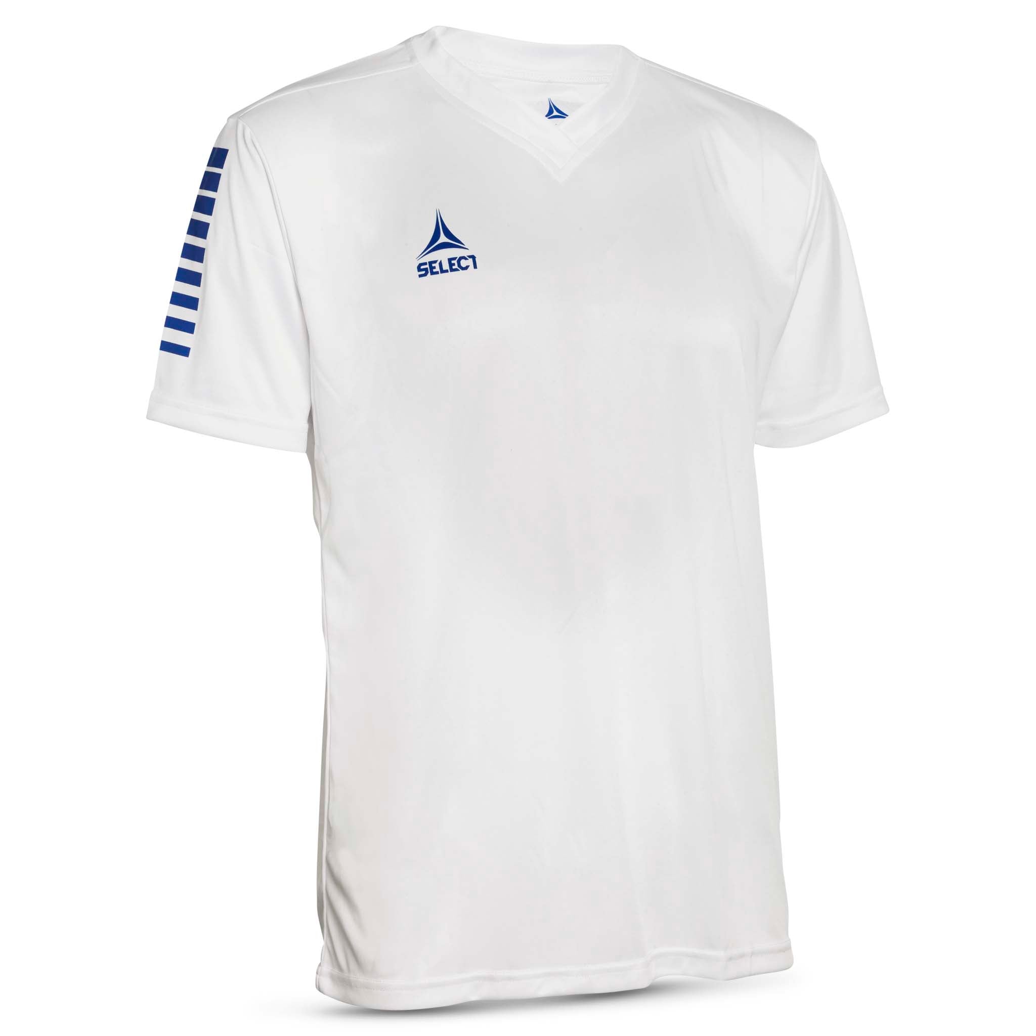 Pisa Short Sleeve player shirt #colour_white/blue
