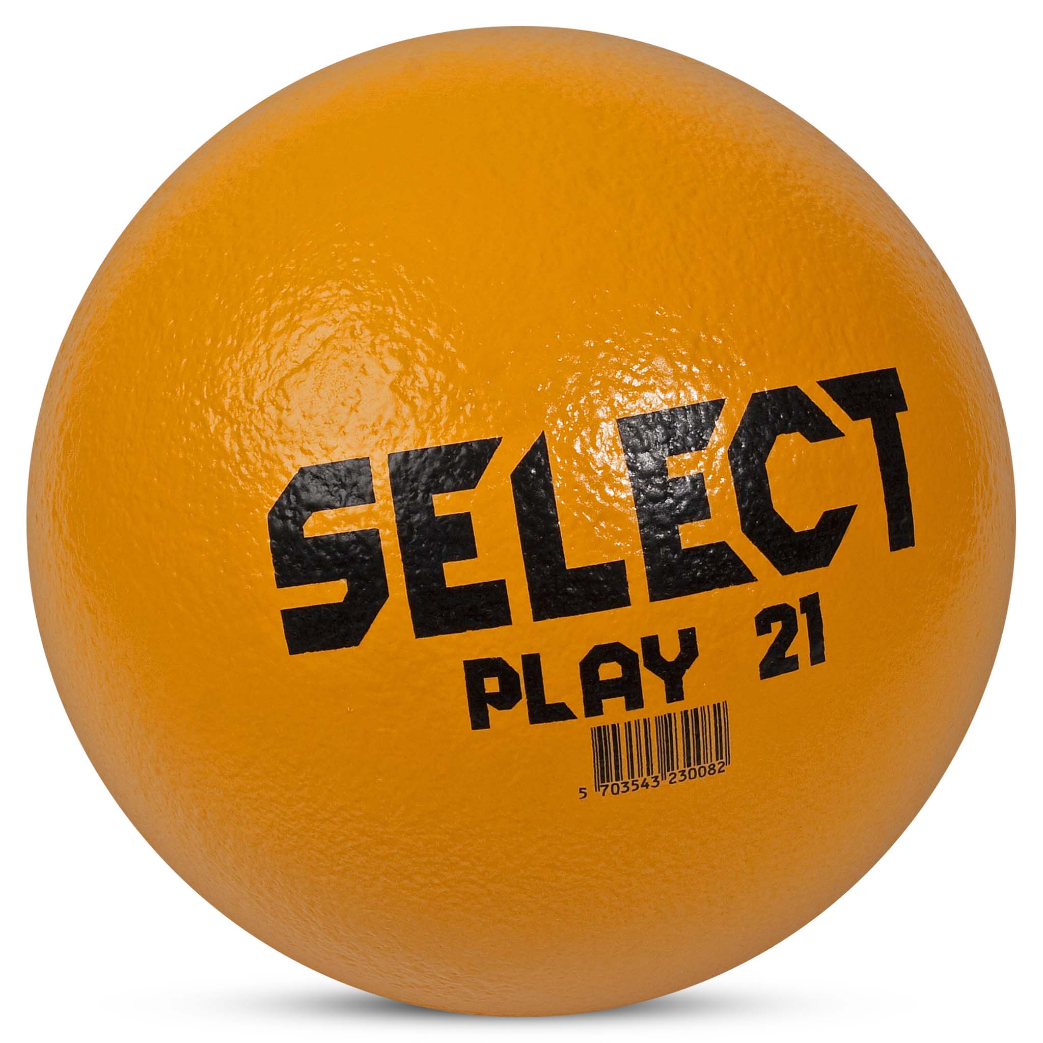 Orange Foam ball w/skin Play, Other balls, front view with black Select logo