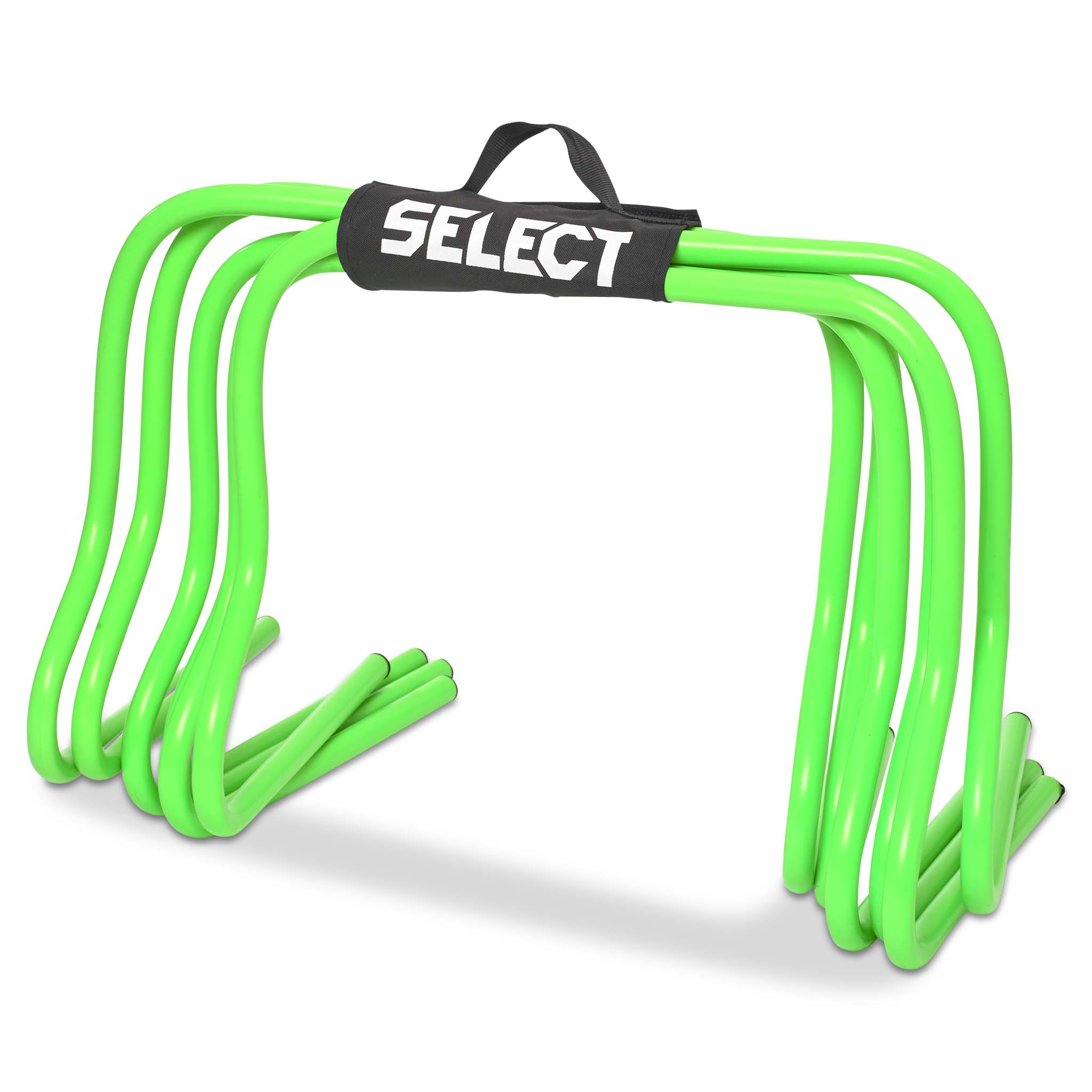 Green Training hurdle, football training equipment, front page view with SELECT handle, 6-pack