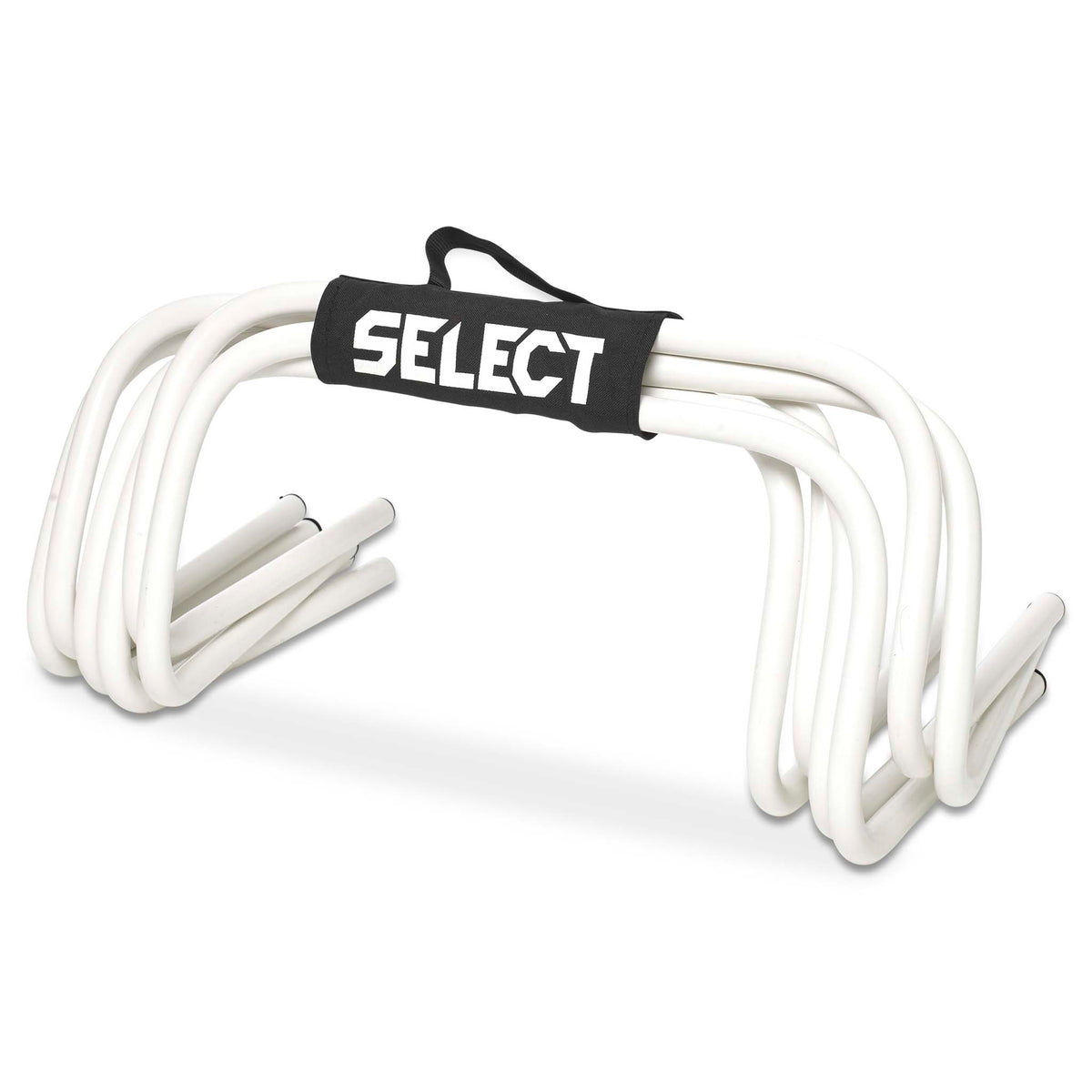 White Training hurdle football training equipment with black SELECT strap, front page view