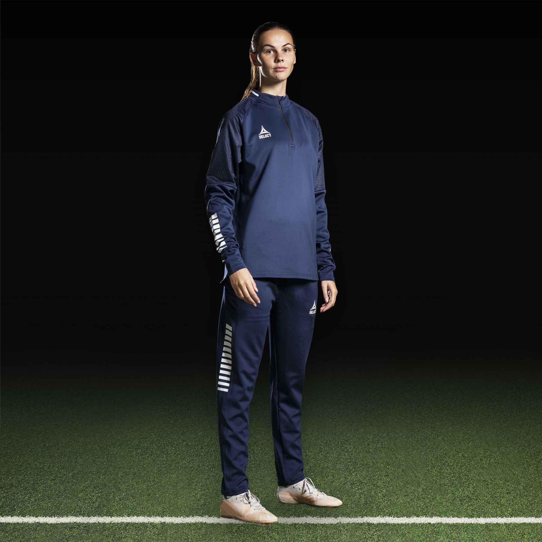 Monaco Training sweat 1/2 zip #colour_navy/white