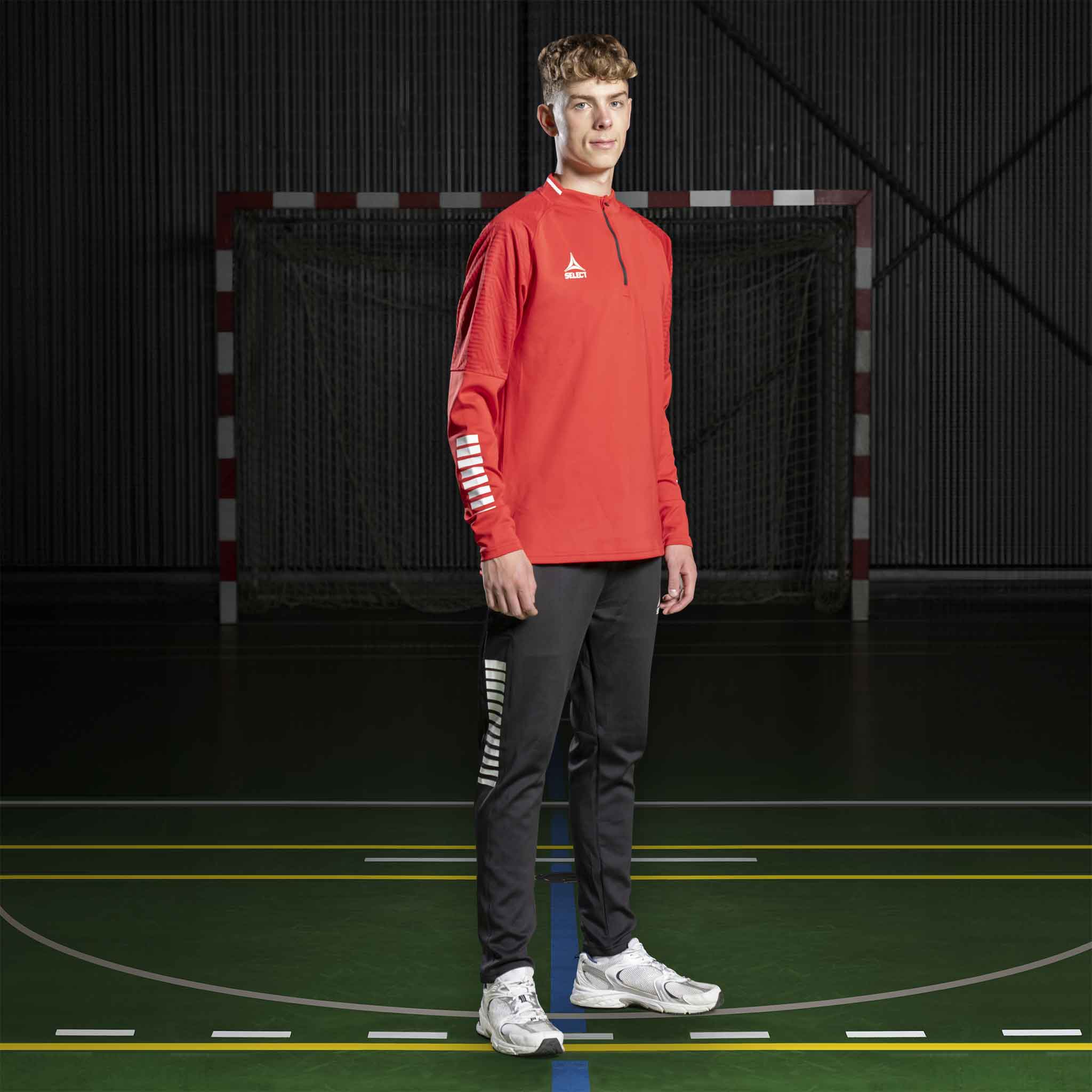 Monaco Training sweat 1/2 zip #colour_red/white #colour_red/white