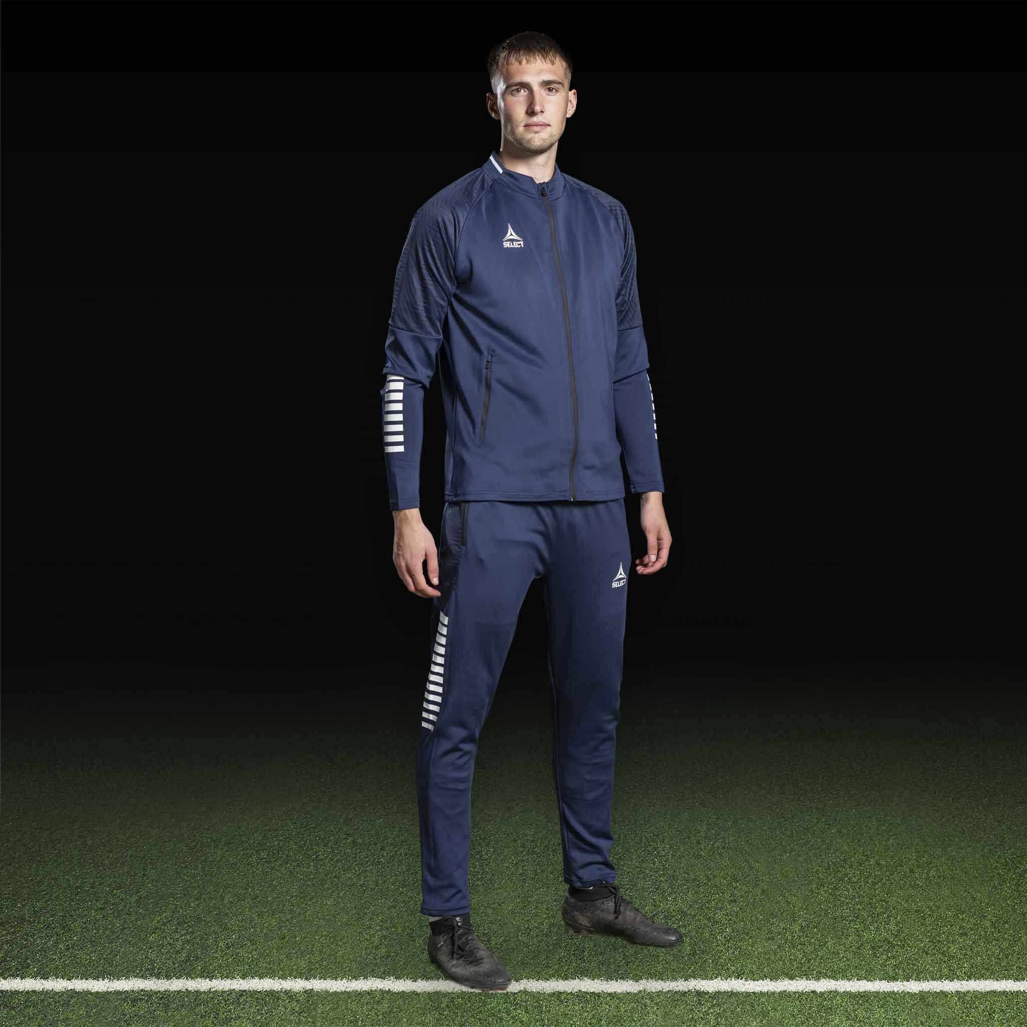 Monaco Zip jacket #colour_navy/white