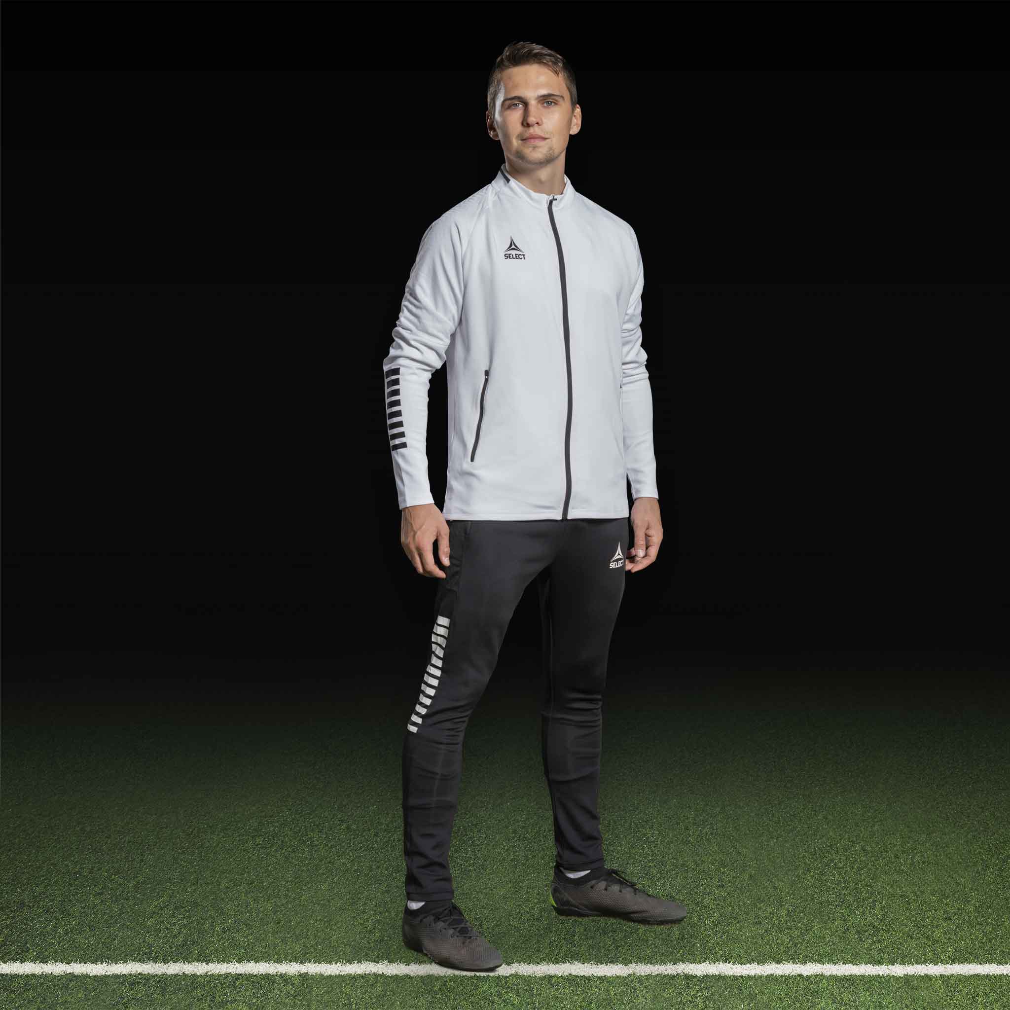 Monaco Zip jacket #colour_white/black