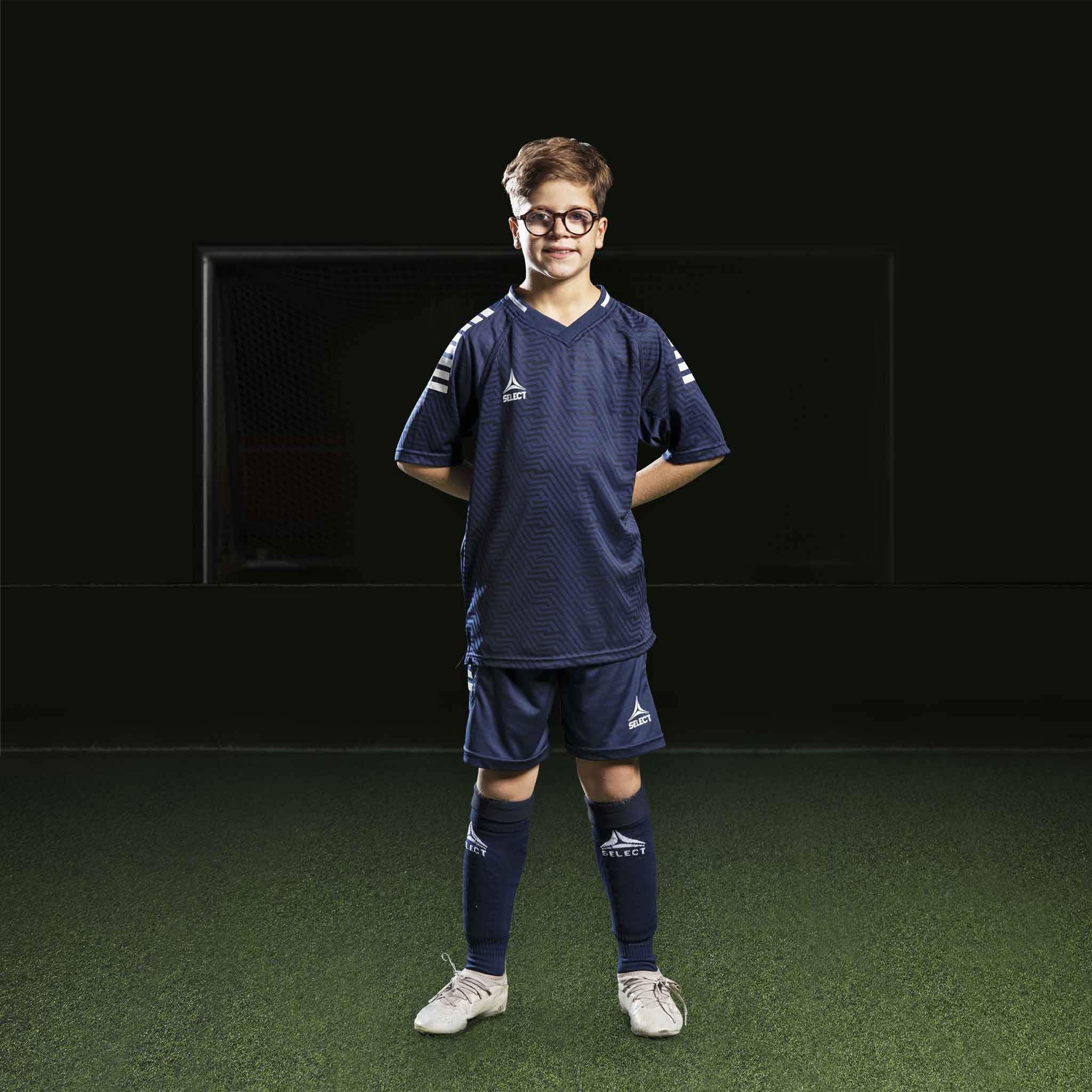 Monaco Player shirt S/S - Kids #colour_navy/white