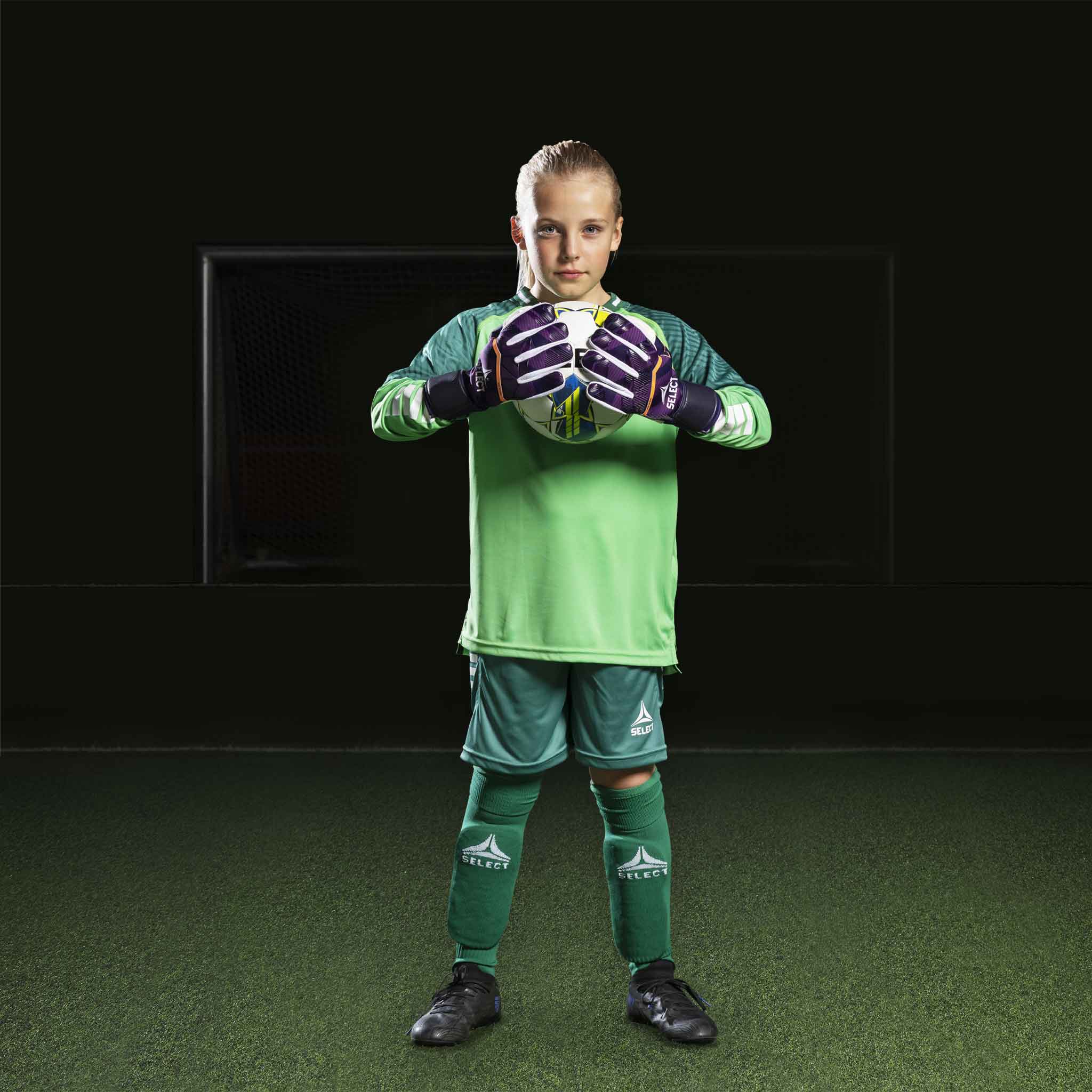 Monaco Player shorts - Kids #colour_green/green #colour_green/white