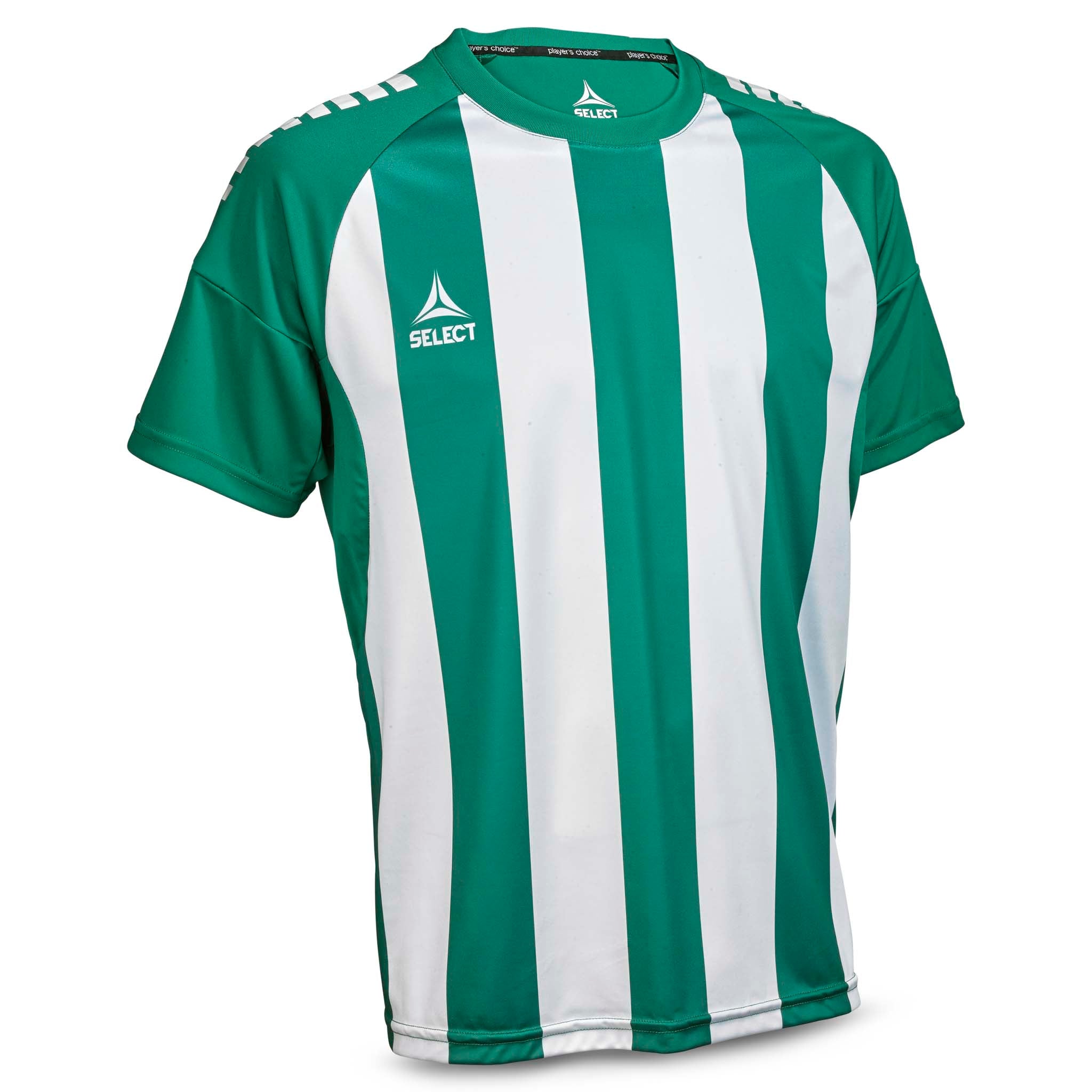 Spain Short Sleeve player shirt striped - Kids #colour_green/white