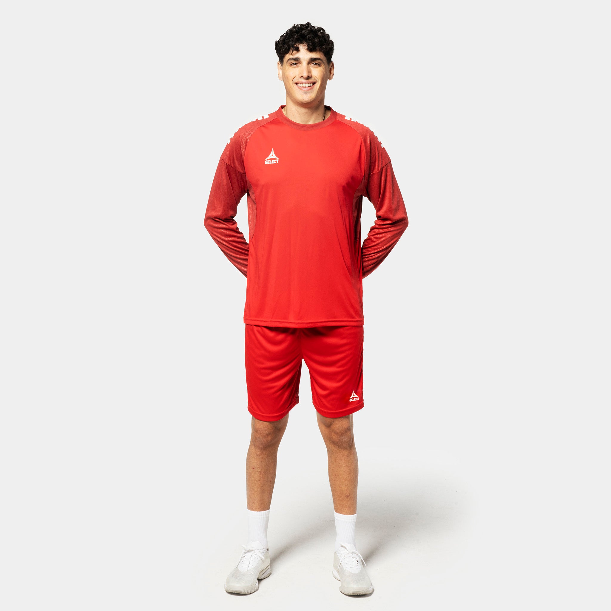 Spain Long Sleeve player shirt #colour_red/white #colour_red/white