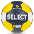 Front page of Ultimate EHF Euro Women v26 handball in navy, yellow and white.