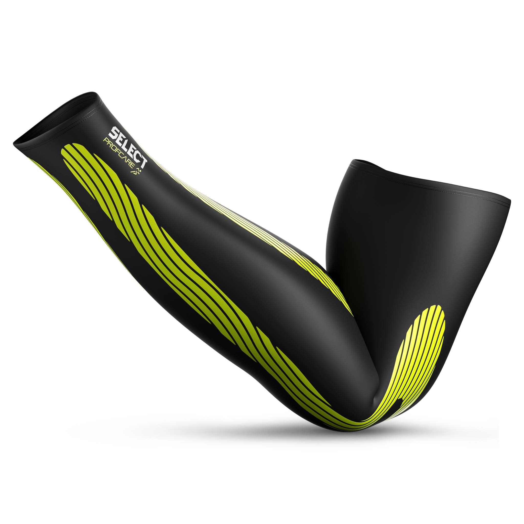 Front page of black and green Compression arm sleeves 6610, Sports support