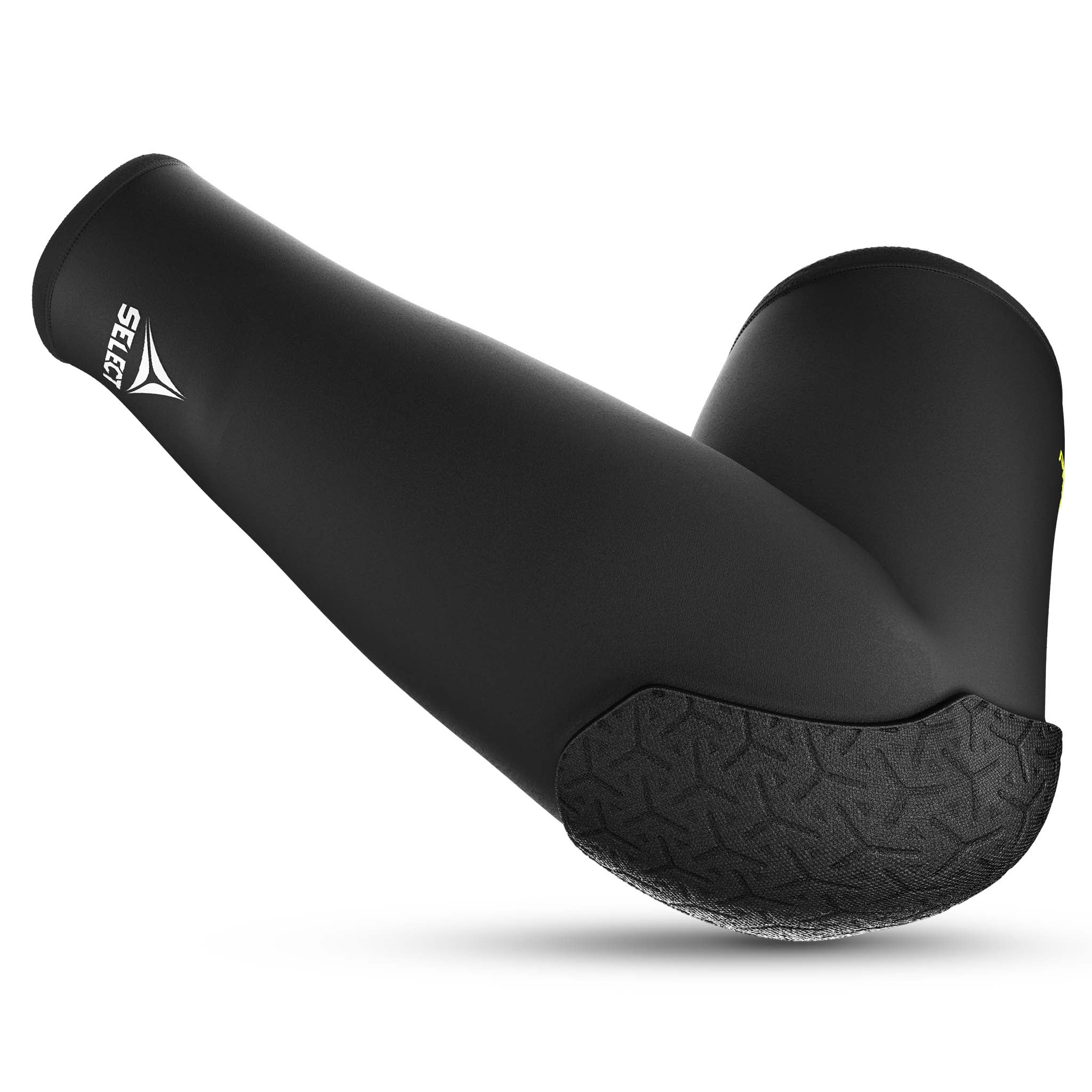Black Compression elbow support long 6652, sports support, front page view